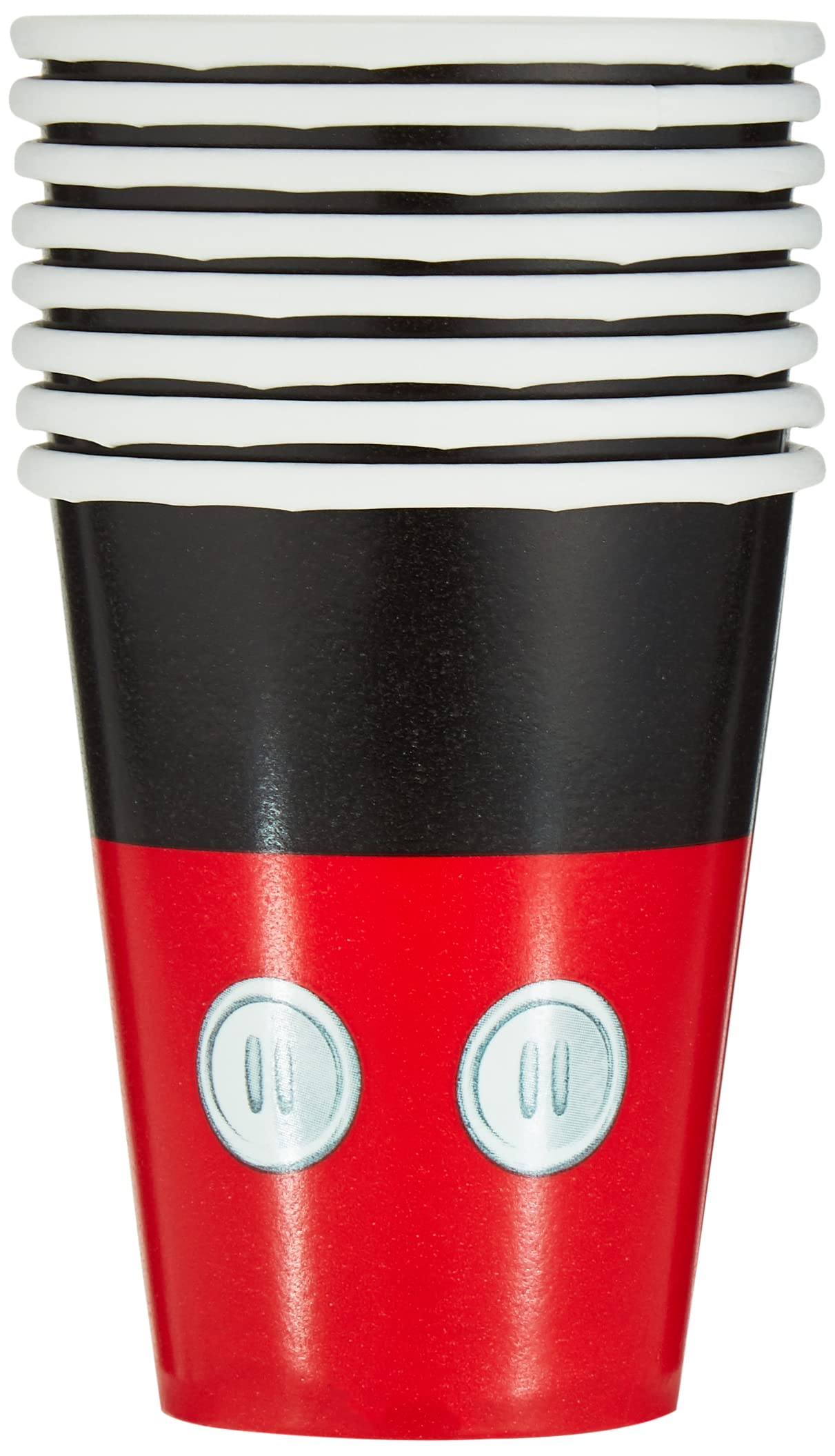 Disney Mickey Mouse Forever 9 oz Plastic Cups (Pack of 8) - Vibrant Character Design - BPA-Free Kids Party Supplies - Ideal for Birthday Parties, Picnics & Family Gatherings