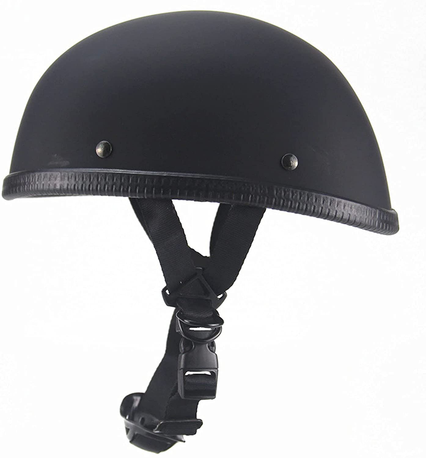 Vintage German Style DOT Approved Retro Motorcycle Helmet - Thin Beanie Half Helmet Skull Cap for Men & Women - Open Face Design for Scooter, ATV, Skateboard & Jet Riding - Perfect for Urban Commuting & Vintage Bike Enthusiasts