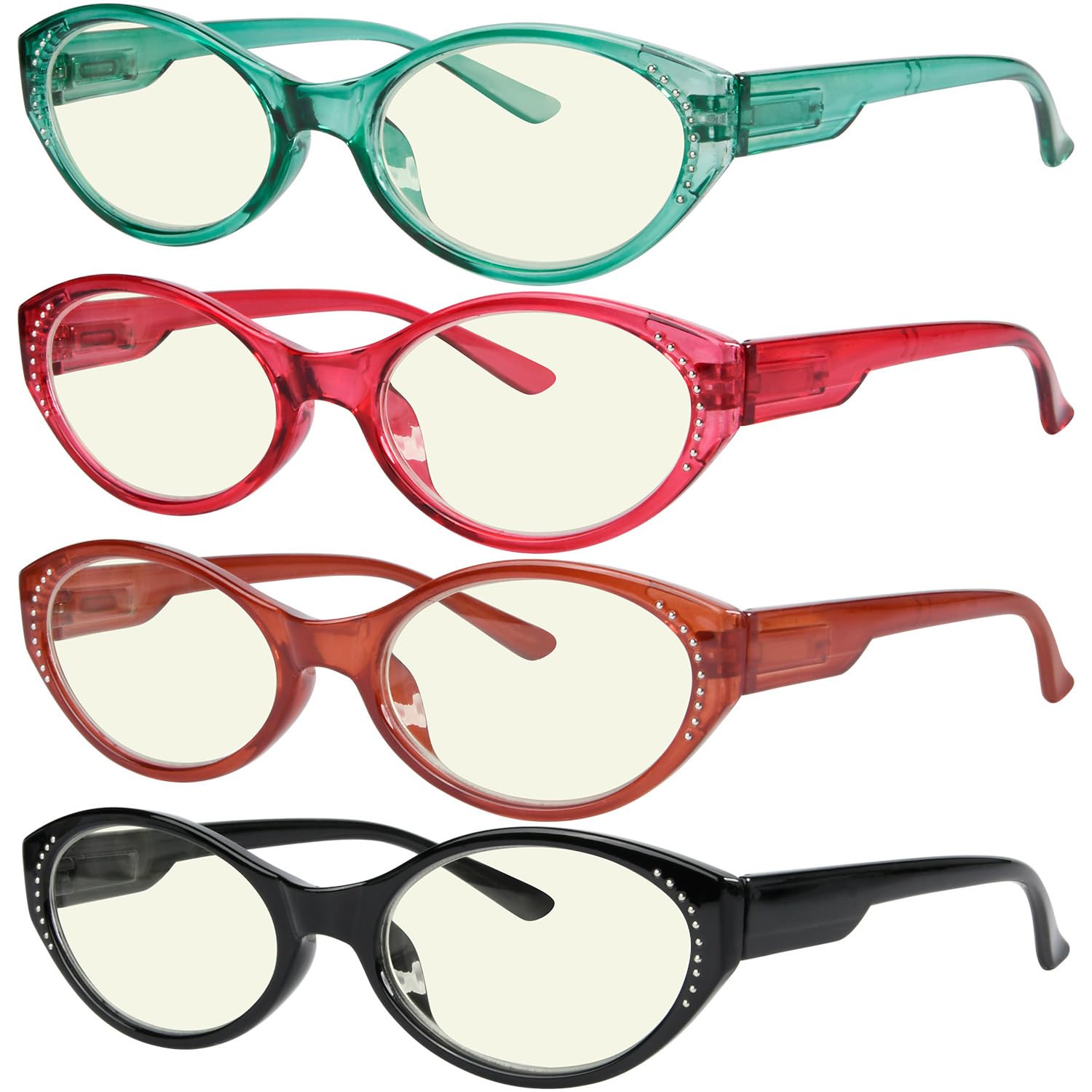 Blue Light Blocking Reading Glasses for Women & Men - Eyekepper Multipack Tinted Computer Glasses - Reduce Eye Strain for Office Work, Gaming & Screen Time
