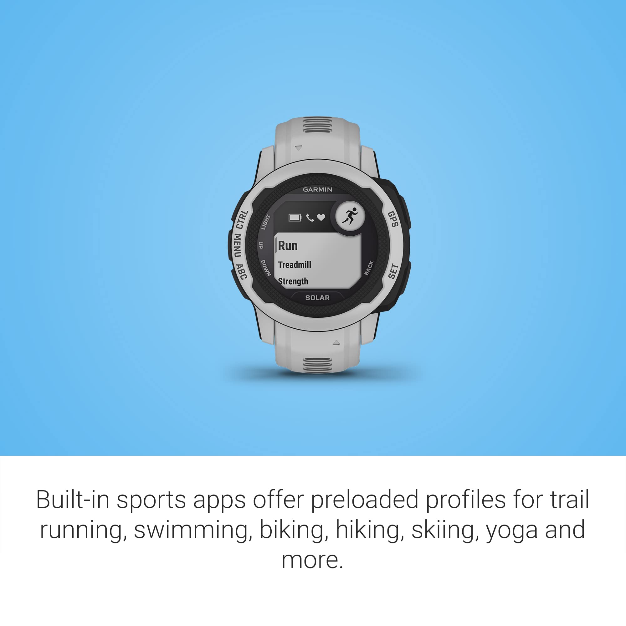 Garmin Instinct 2 Solar GPS Outdoor Smartwatch with Solar Charging, Multi-GNSS Support & Trackback Routing - Mist Gray (Renewed) - Perfect for Hiking, Camping & Outdoor Adventures