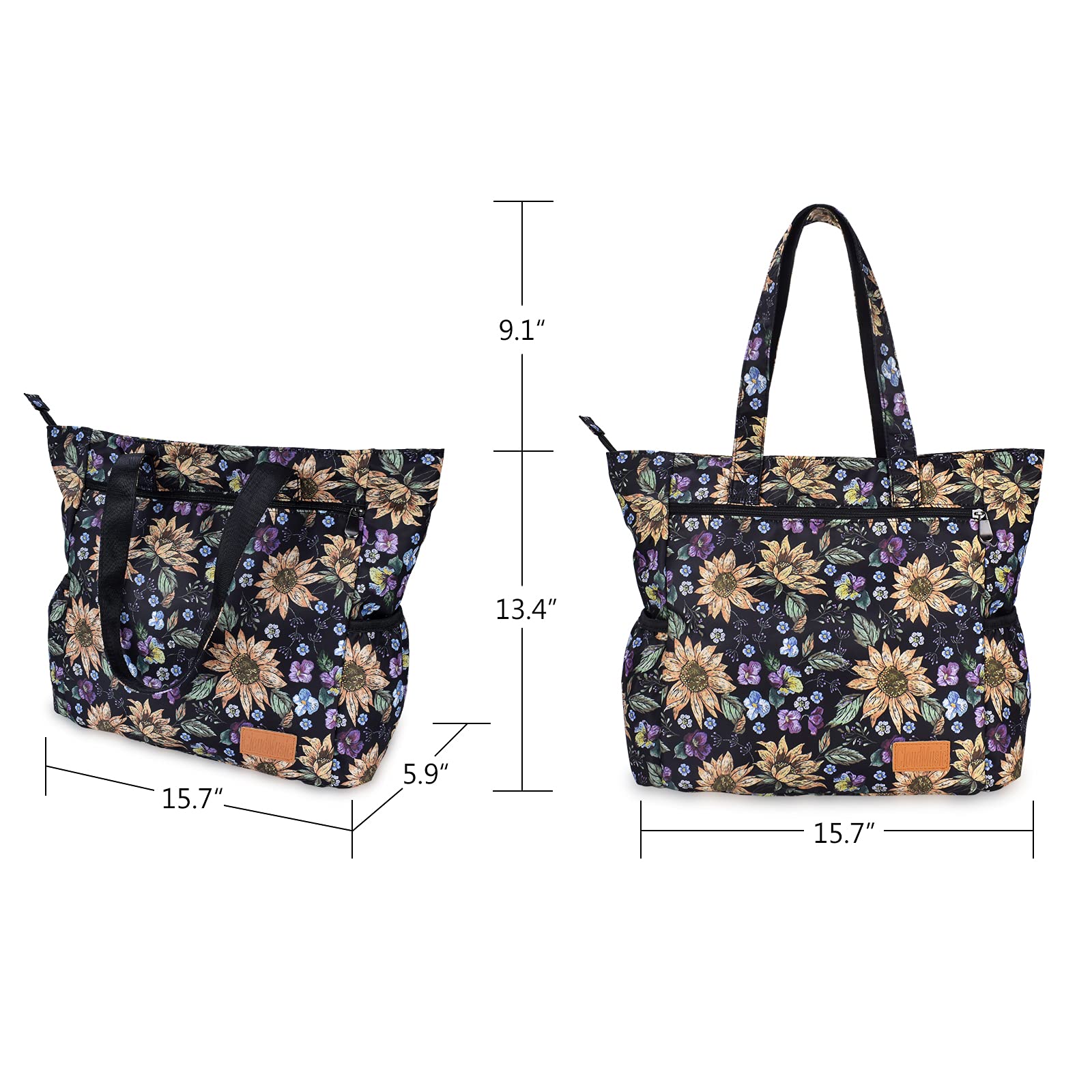 CLOUDMUSIC Large Waterproof Shoulder Tote Bag for Women - Perfect for Nurses, Teachers, Work, Gym, Travel & Beach | Spacious Multipurpose Carryall for Everyday Use