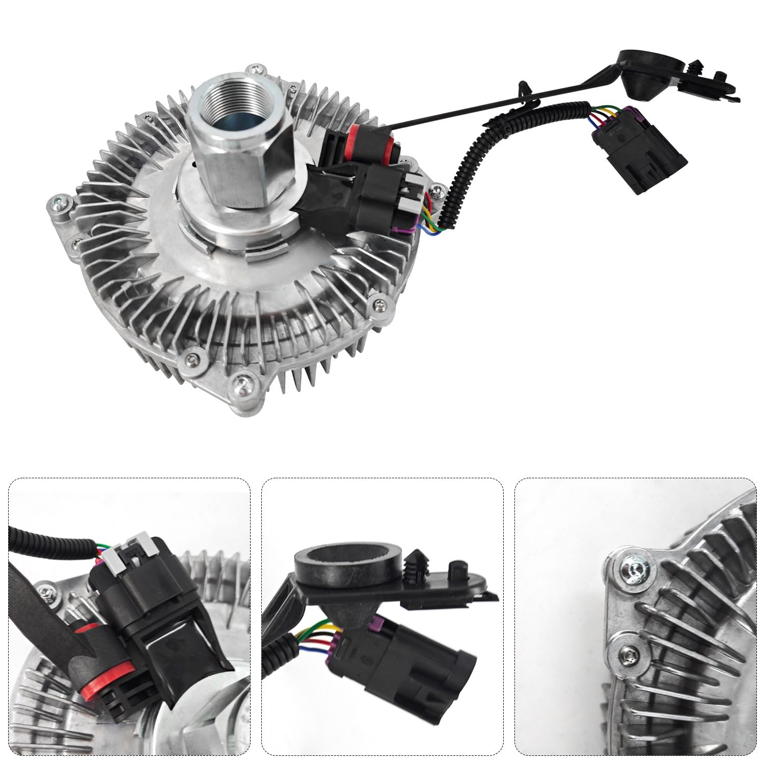 Heavy Duty Engine Cooling Fan Clutch Assembly Replacement for Chevy Silverado 2500 HD/3500 HD & GMC Sierra 2500/3500 HD 6.6L (2017-2019) - OEM# 84013368 - Perfect for Off-Roading, Towing & Extreme Weather Conditions