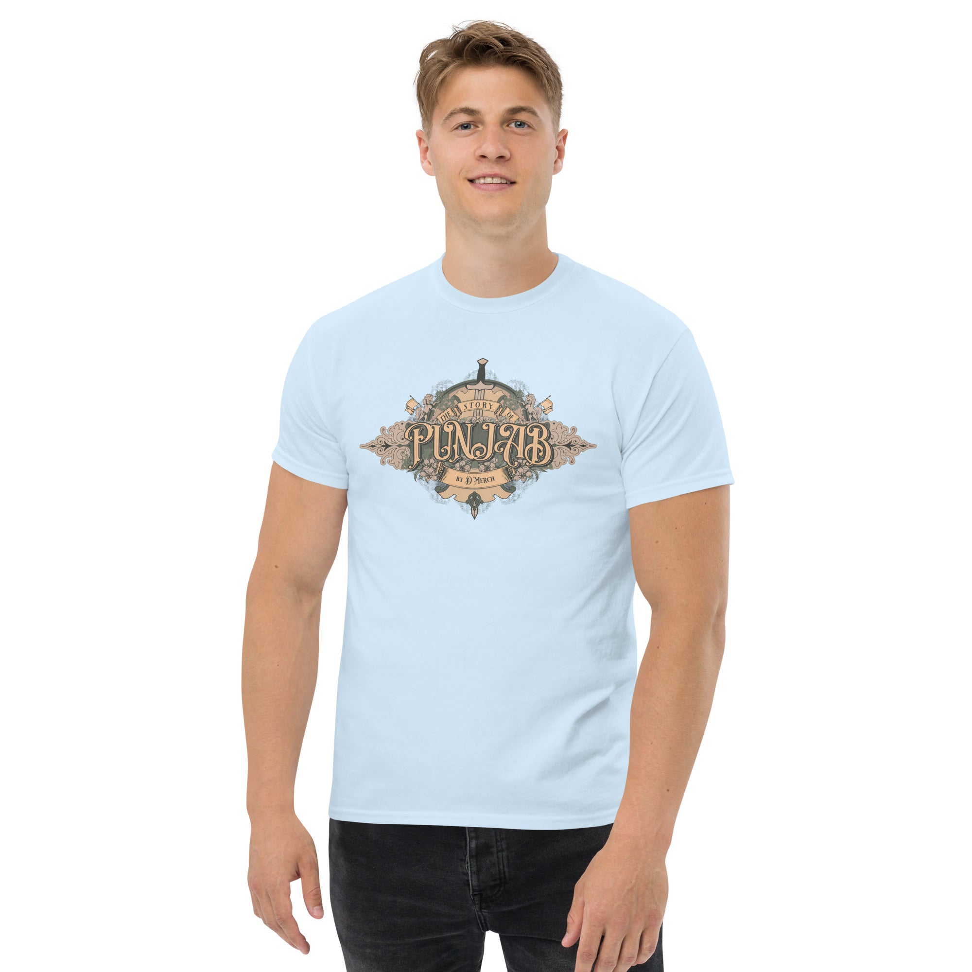 Story of Punjab Men's Classic Cotton T-Shirt | Comfortable Casual Wear for Everyday Outfits | Perfect for Street Style, Weekend Outings & Travel