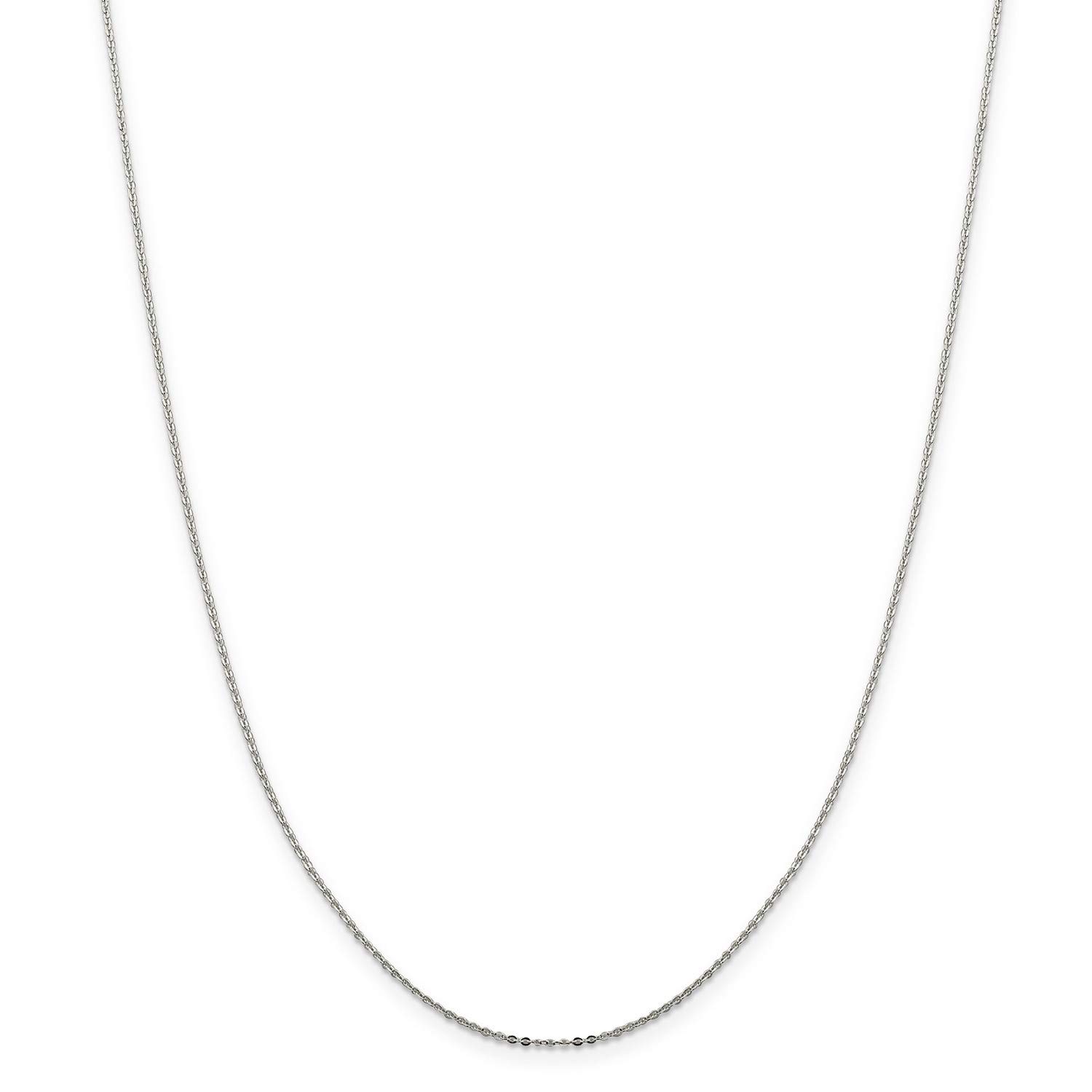 .925 Sterling Silver Flat Link Cable Chain Necklace & Bracelet - Dainty Jewelry for Women, Men - Perfect for Layering, Gift Giving & Everyday Wear