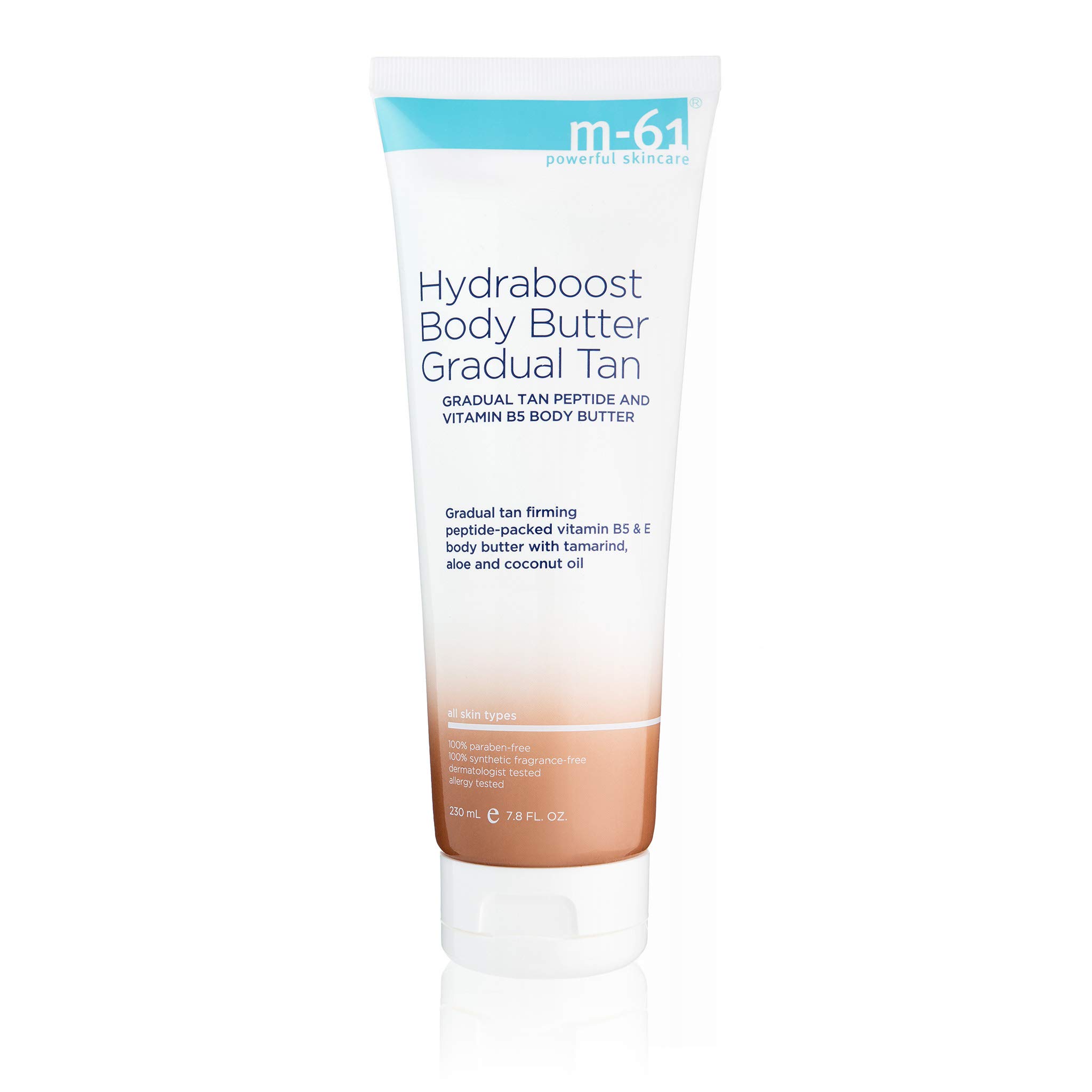 M-61 Hydraboost Body Butter Gradual Tan - Unscented Hydrating & Firming Self Tanner with Peptides, Plankton Extract & Vitamin B5 | Natural Sunless Tan for Smooth, Glowing Skin | Perfect for Dry Skin & Pre-Vacation Prep