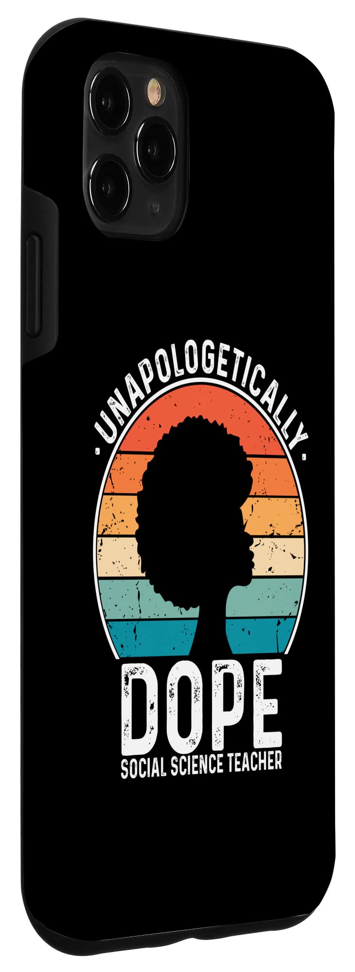 iPhone 11 Pro Max Case - Afro Pride Design for Teachers | Durable Protective Cover for Social Science Educators | Perfect for Classrooms & LGBTQ+ Pride Events