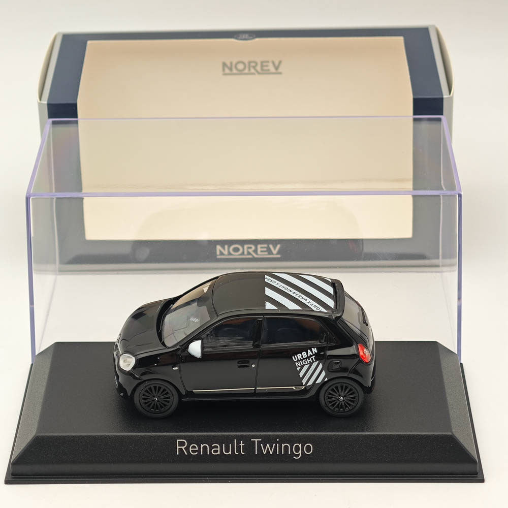 1/43 Scale Norev Renault Twingo Urban Night 2021 Black Diecast Model Car - Collectible Miniature Vehicle for Display, Gifts & Car Enthusiasts - Perfect for Home Decor, Office Display and Model Car Collections