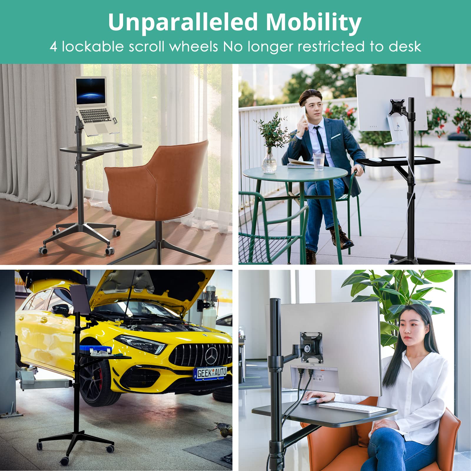 Viozon Adjustable Mobile Desk - 34