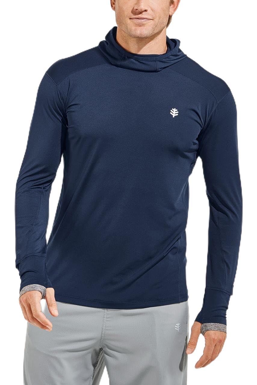 Coolibar UPF 50+ Men's Agility Performance Hoodie - Sun Protective Outdoor Activewear for Hiking, Running & Beach Activities