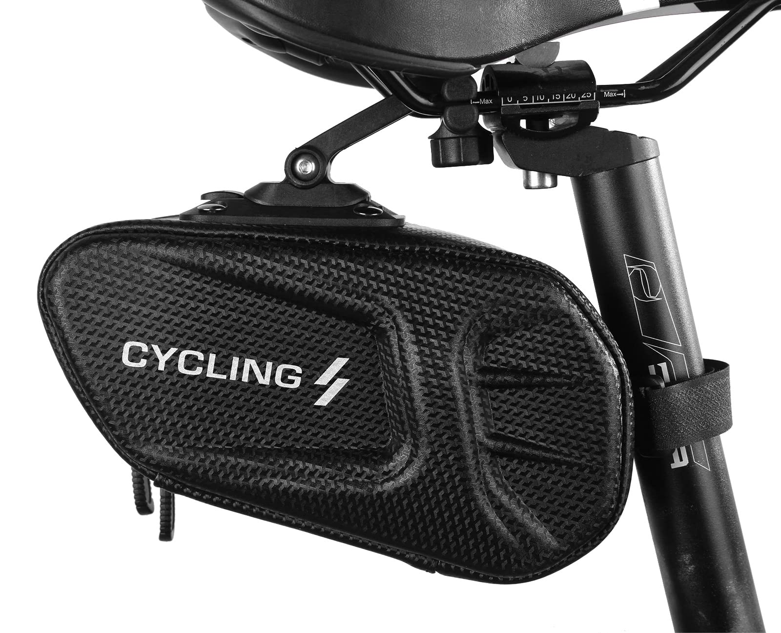 **Waterproof Bike Saddle Bag - Under Seat Storage Pouch for MTB & Road Bicycles | EVA PU Material with Reflective Stripe | Holds Repair Tools & Essentials | Perfect for Commuting, Mountain Biking & Long-Distance Cycling**