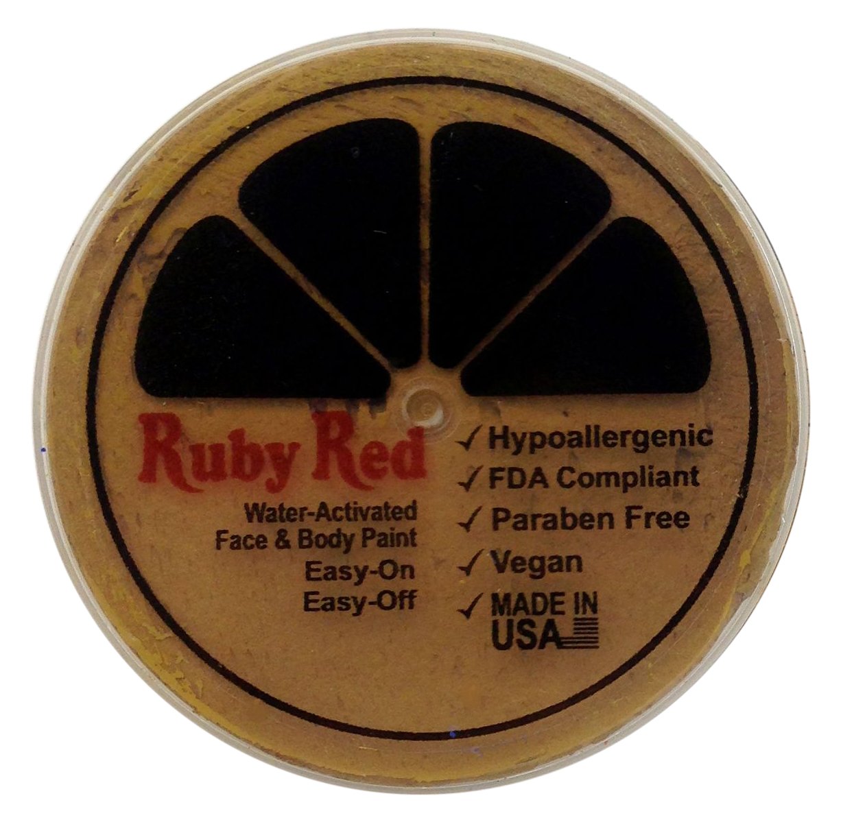 Premium Ruby Red Face Paint & Deep Yellow Makeup - 75ML for Halloween, Cosplay, Theater & Body Art | Non-Toxic & Vibrant Colors