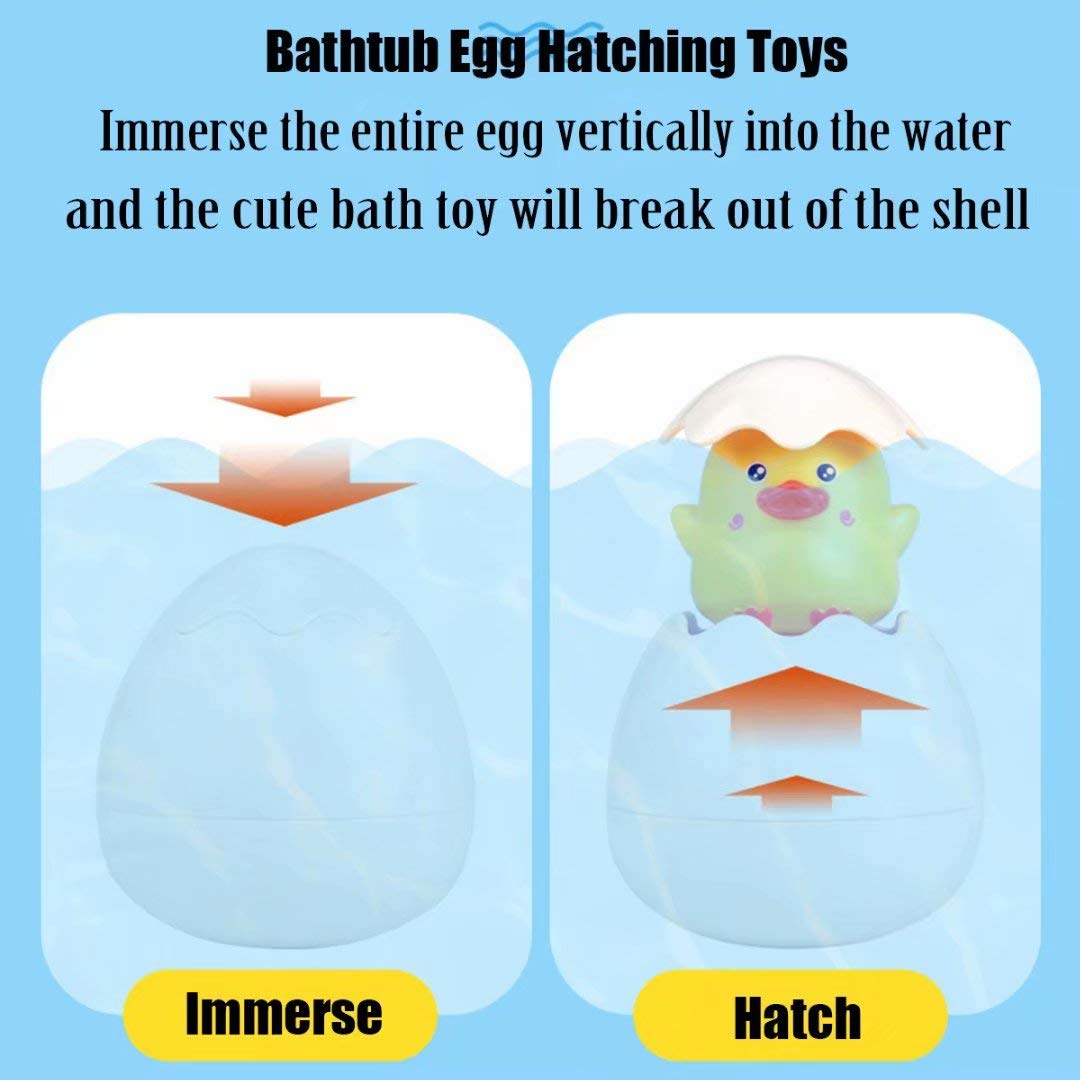 Penguin Baby Bath Toys - Fun Hatching Egg Bathtub & Pool Toys for Toddlers, Easter Gifts for Kids - Perfect for Bath Time, Pool Parties & Easter Egg Hunts