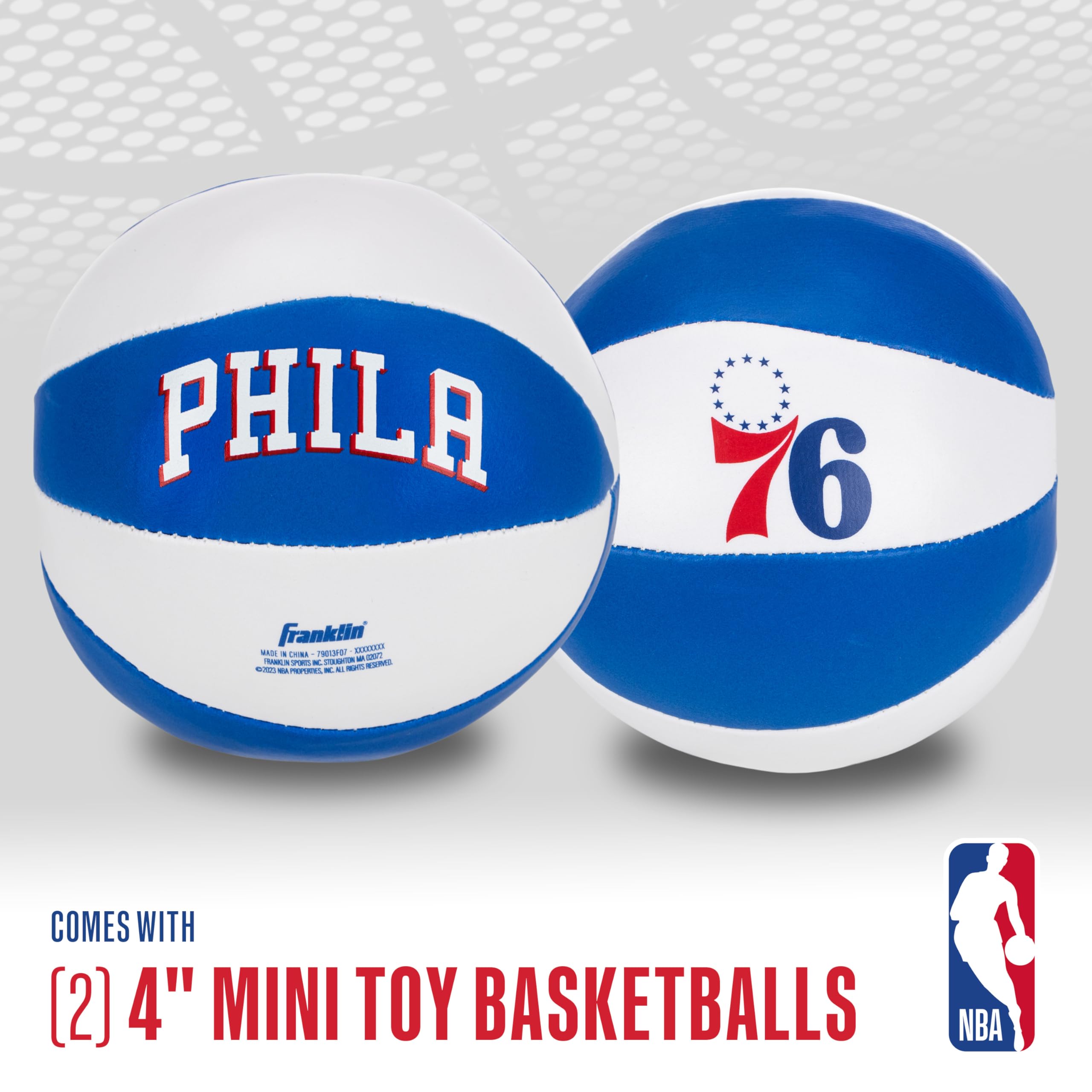 Franklin Sports NBA Mini Basketballs - 2 Pack Soft Kids Toy for Indoor Play & Door Hoops - Perfect for Young NBA Fans