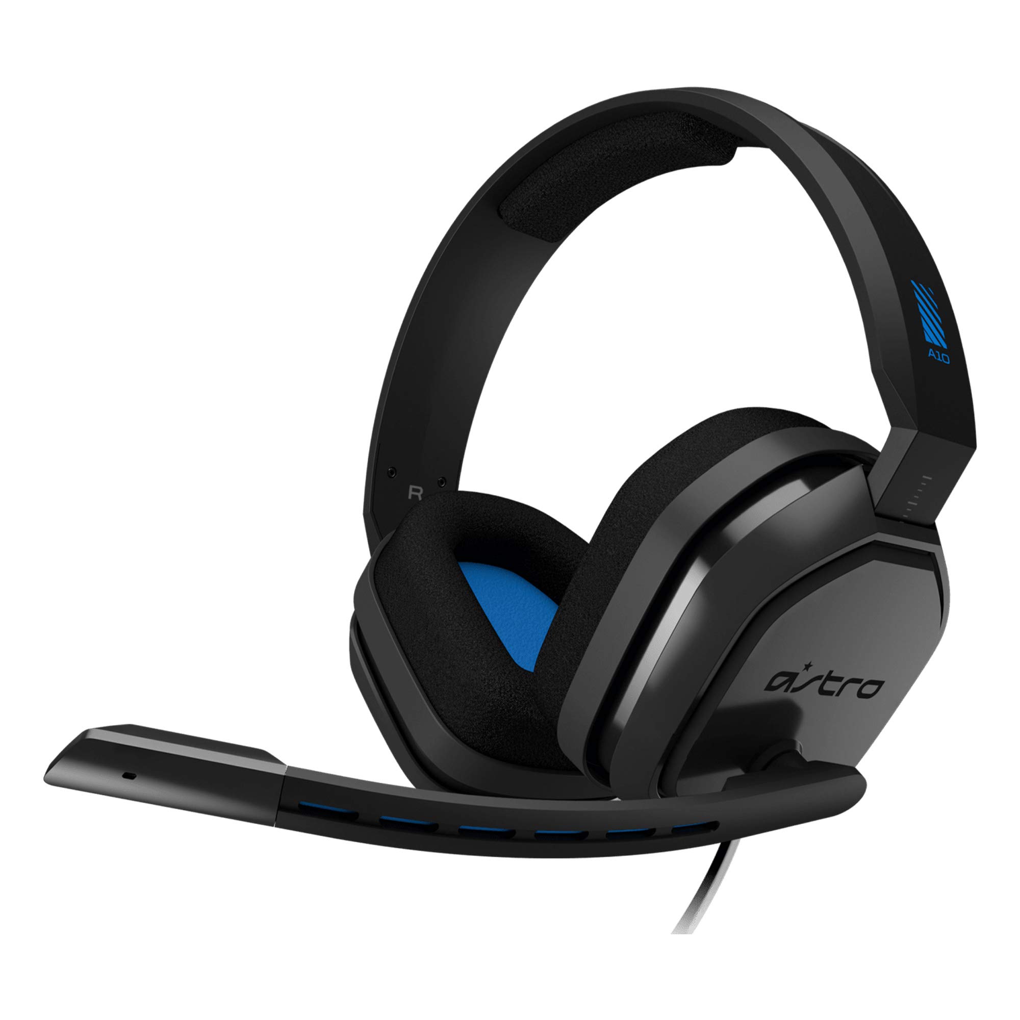 ASTRO Gaming A10 Wired Gaming Headset - Lightweight & Durable with ASTRO Audio, 3.5mm Jack - Compatible with Xbox Series X|S, Xbox One, PS5, PS4, Nintendo Switch, PC & Mac (Black/Blue) - Perfect for Competitive Gaming & Long Sessions