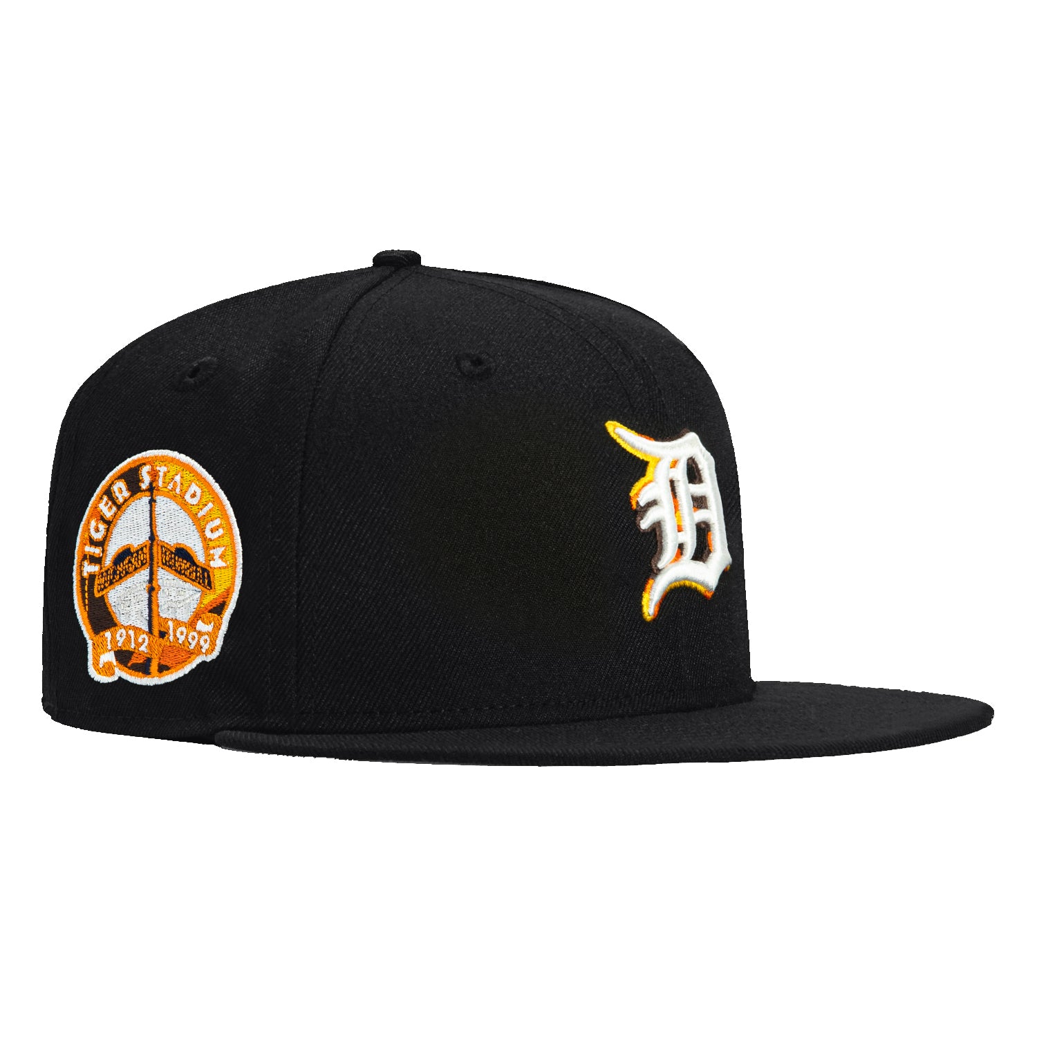New Era 59Fifty Detroit Tigers Tortoise Shell Snapback Hat with Stadium Patch - Black | Official MLB Baseball Cap for Men, Game Day & Streetwear Fashion