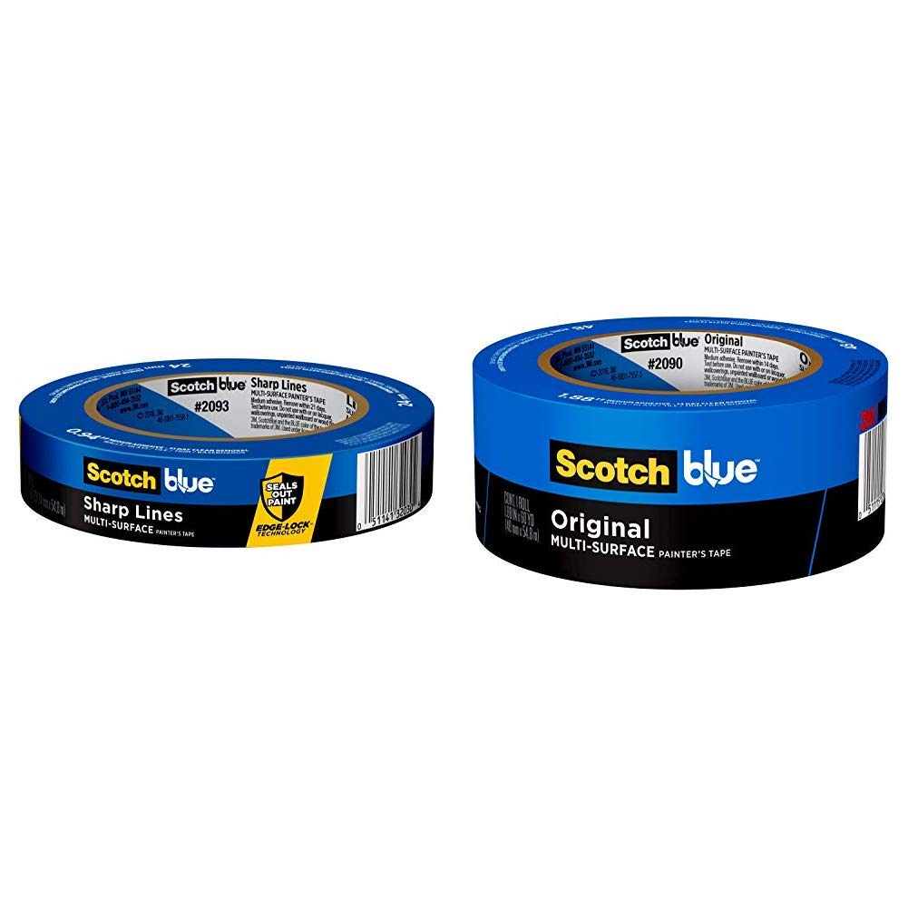 ScotchBlue 2093EL-24E Painter's Tape for Trim & Baseboards | Multi-Surface Masking Tape for Walls, Wood & More | Perfect for Home Painting Projects & DIY Decorations