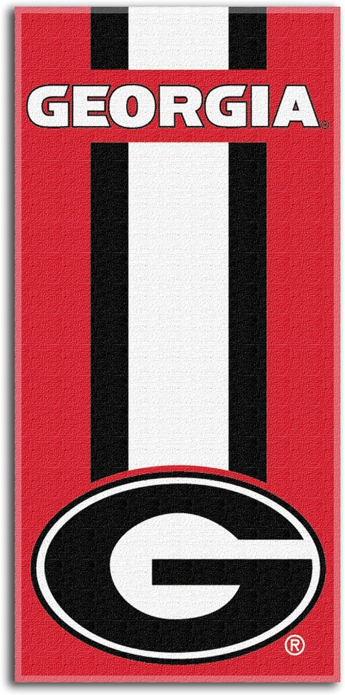Pro Sport Brand Collegiate Unisex Adult Beach Towel - Georgia Bulldogs Team Colors - Perfect for Beach, Pool, Gym & Outdoor Activities