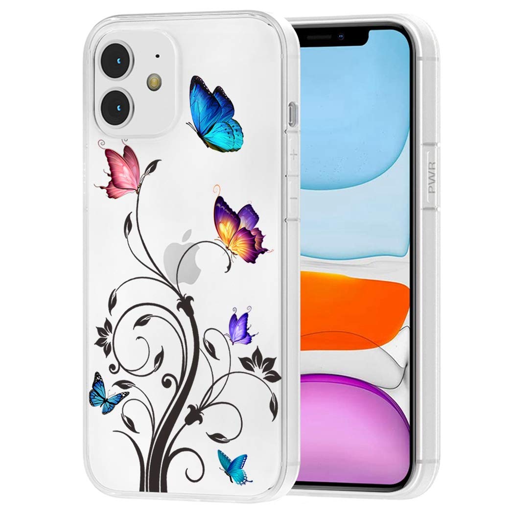 **Clear Shockproof TPU Phone Case for iPhone 11 (6.1 Inch) - Cute Butterfly Design Protective Cover for Women & Girls | Perfect for Everyday Use, Travel & Work**