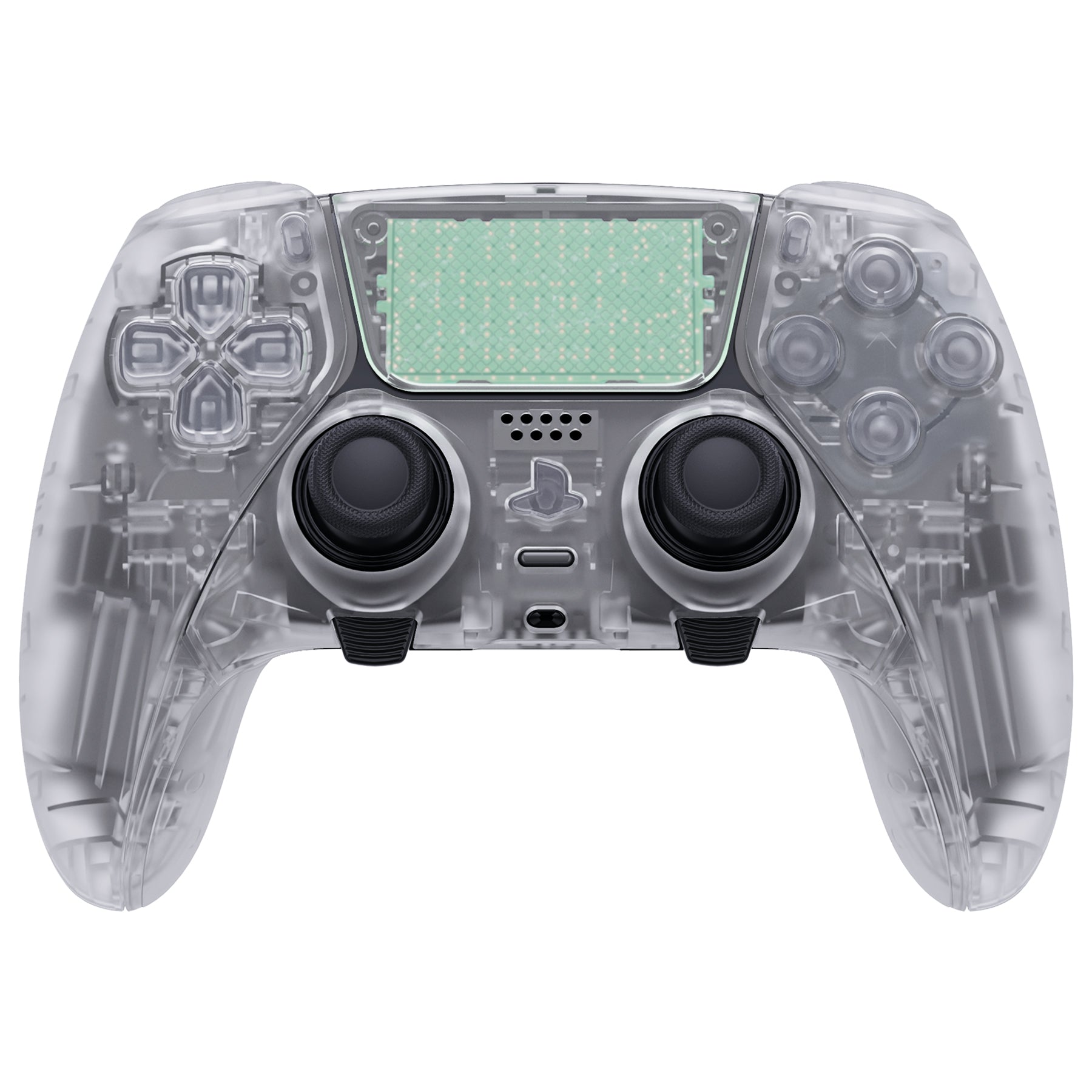 eXtremeRate Clear Full Housing Shell with Buttons & Touchpad Cover for PS5 Edge Controller - Custom Replacement Front & Back Plates | Gaming Accessories for Enhanced PS5 Edge Controller Experience