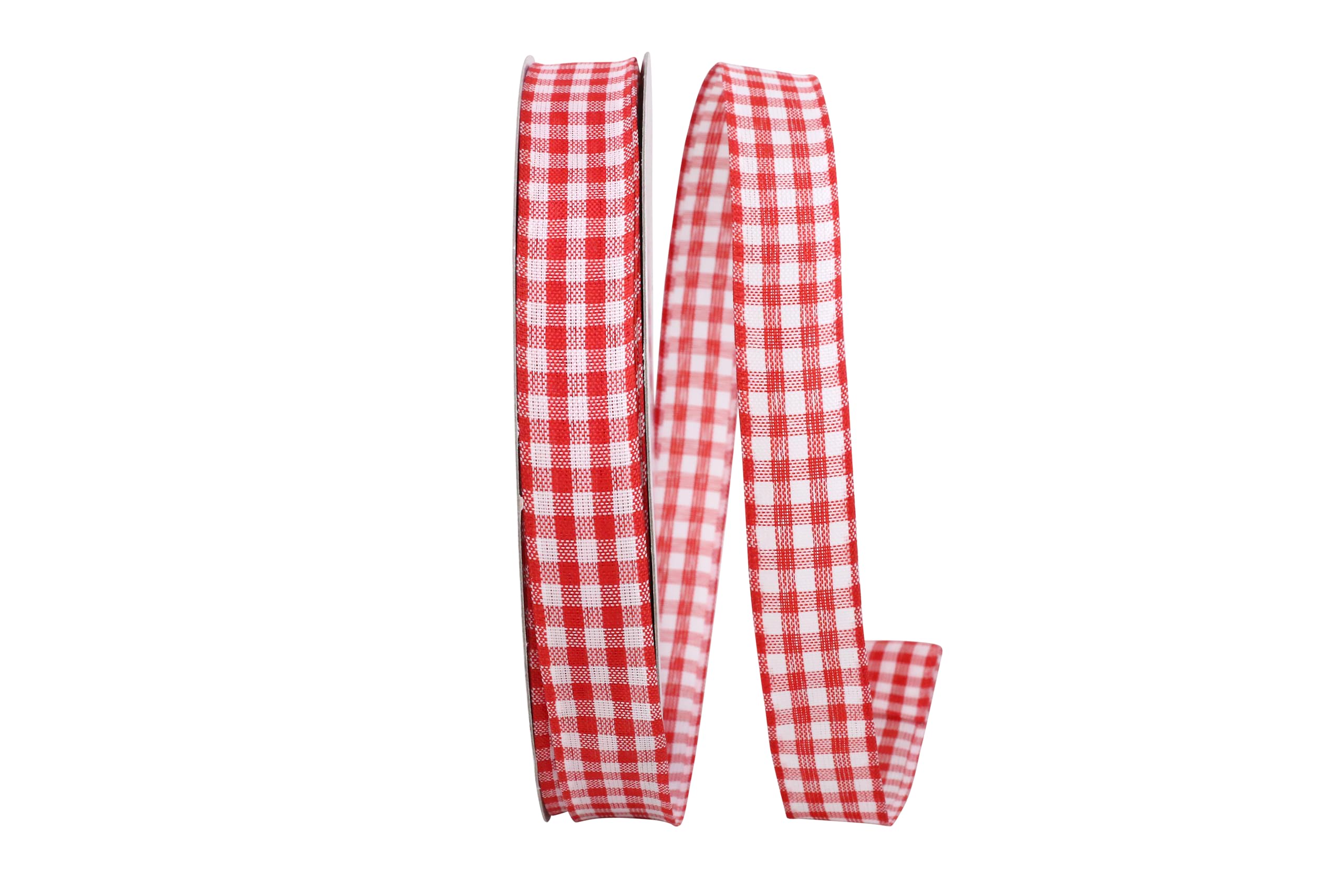 Reliant Ribbon 90052W-065-05K - 7/8 Inch x 50 Yards Red Grosgrain Ribbon for Gift Wrapping, Crafts, and DIY Projects