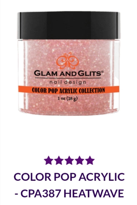 GLAM AND GLITS COLOR POP COLLECTIONS CPA387 - 1 oz Nail Polish in HEATWAVE Shade | Vibrant Summer Nails for Beach Parties & Poolside Glam