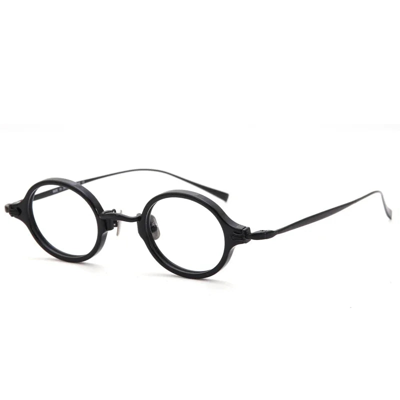 Aror Women's Full Rim Round Acetate Titanium Eyeglasses Frame 949101 - Lightweight & Durable Glasses for Work, Reading & Fashion