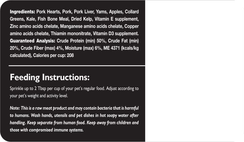 Freeze Dried Raw Pork Dog & Cat Food Topper - 6oz | Grain-Free, Nutrient-Rich Meal Enhancer | Perfect for Picky Eaters & Digestive Health | Fresh Is Best Tasty Trimmings