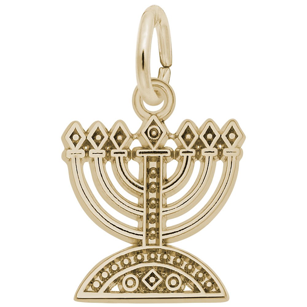 Menorah Charm for Jewelry - Sterling Silver Menorah Pendant for Bracelets & Necklaces - Perfect for Hanukkah Gifts & Jewish Celebrations