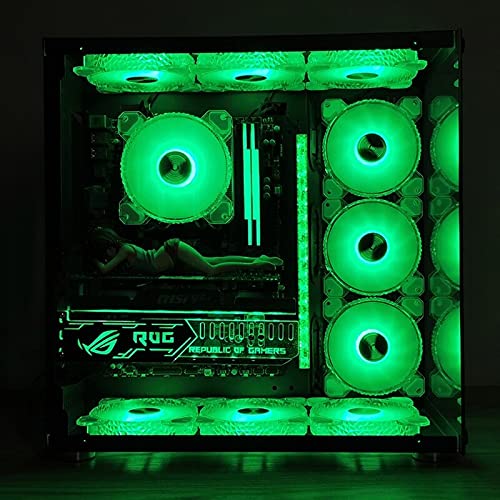 Coolmoon 120mm RGB PC Case Fan - Adjustable Diamond Design, Silent Cooling Computer Fan with Vibrant RGB Lighting (Set E) | Perfect for Gaming Rigs, Workstations & PC Builds