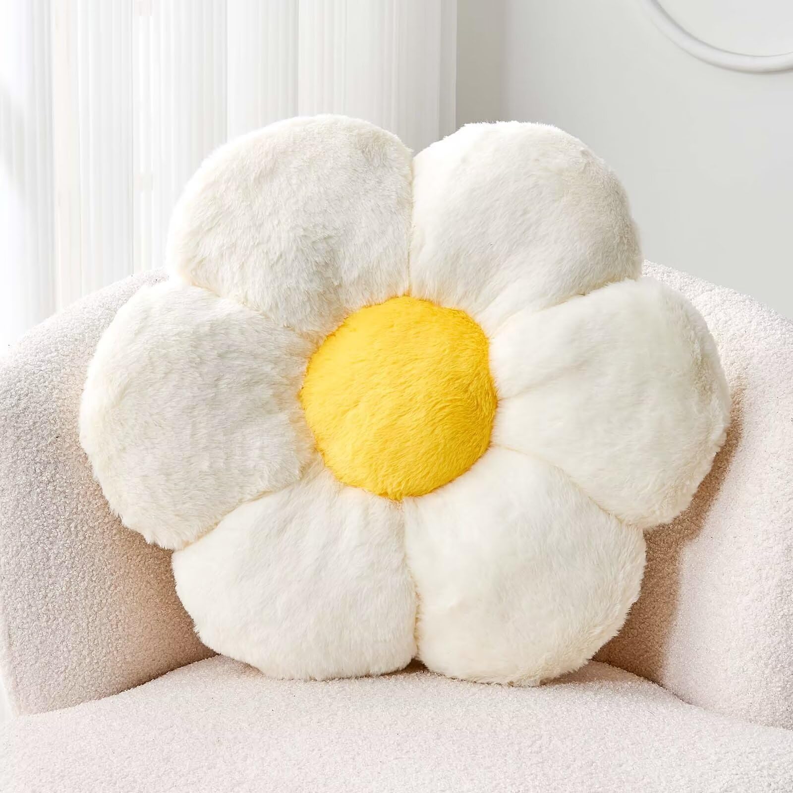 White Flower Pillow - 14.9