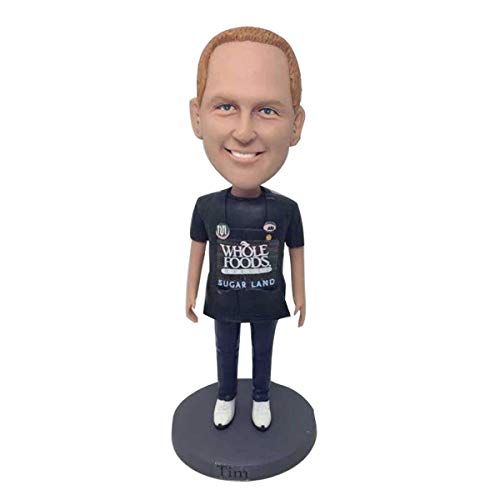 Custom Chef Bobble Head Clay Figurine - Personalized Kitchen Gift for Birthday, Anniversary & Appreciation - Perfect Cake Topper for Chef Husband, Boyfriend or Cooking Enthusiast | Ideal for Home Kitchens, Restaurants & Culinary Events