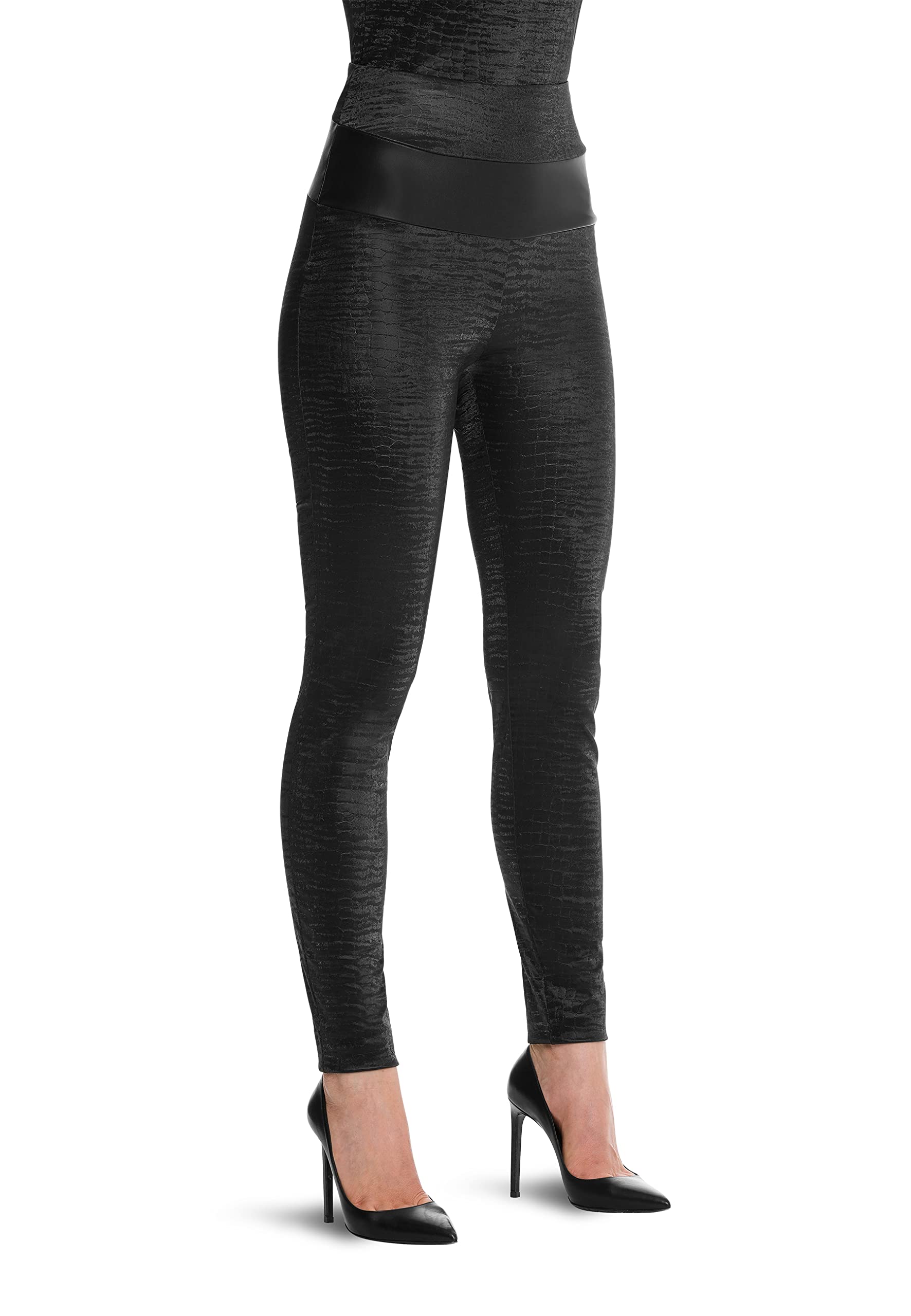 Wolford Croco Leggings for Women - Faux Leather High Waist Leggings with Crocodile Print | Perfect for Yoga, Workout, and Casual Wear