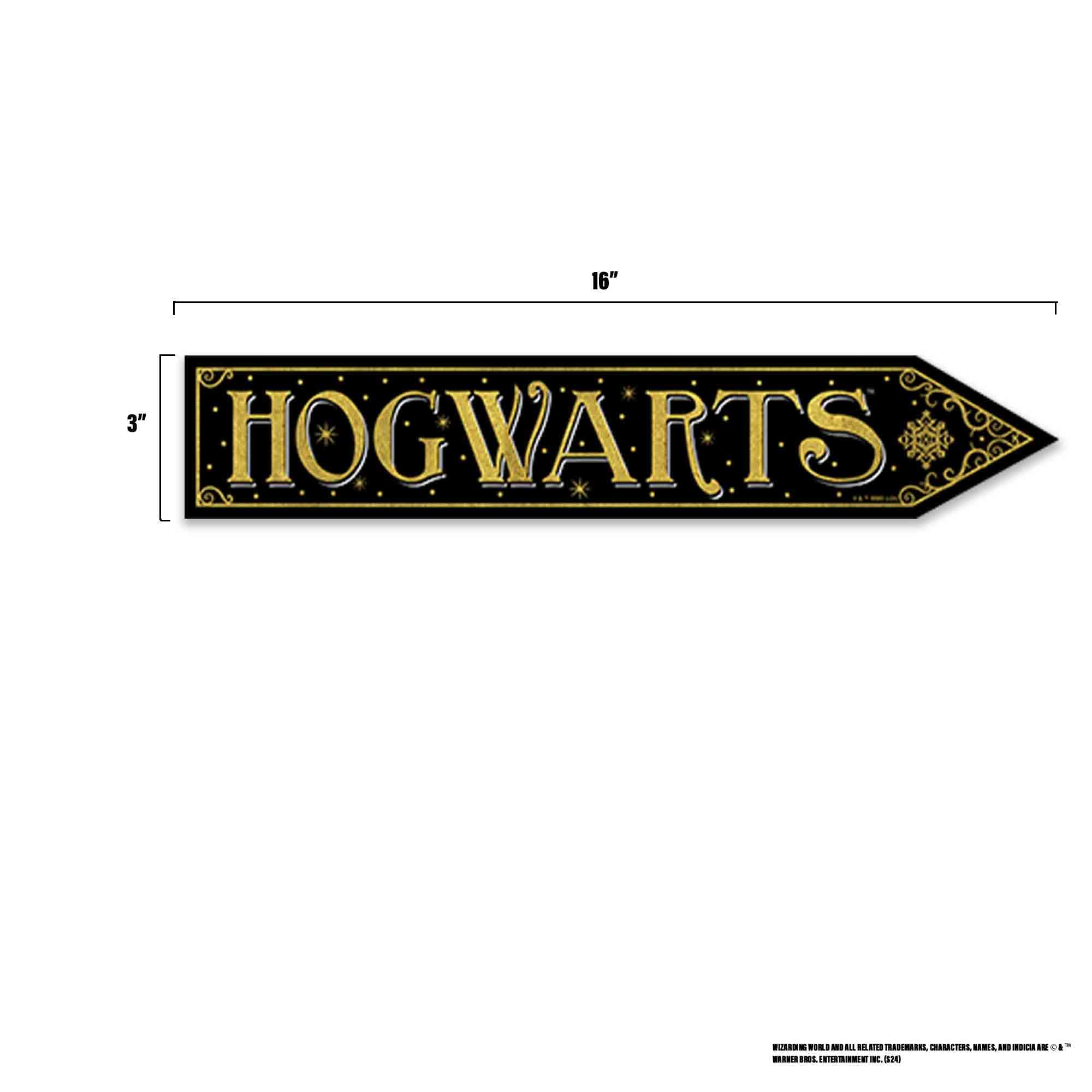 Harry Potter Hogwarts Arrow Wood Wall Decor - Handcrafted Wooden Sign for Kids' Bedroom, Playroom, Movie Room & Harry Potter Themed Party Decor
