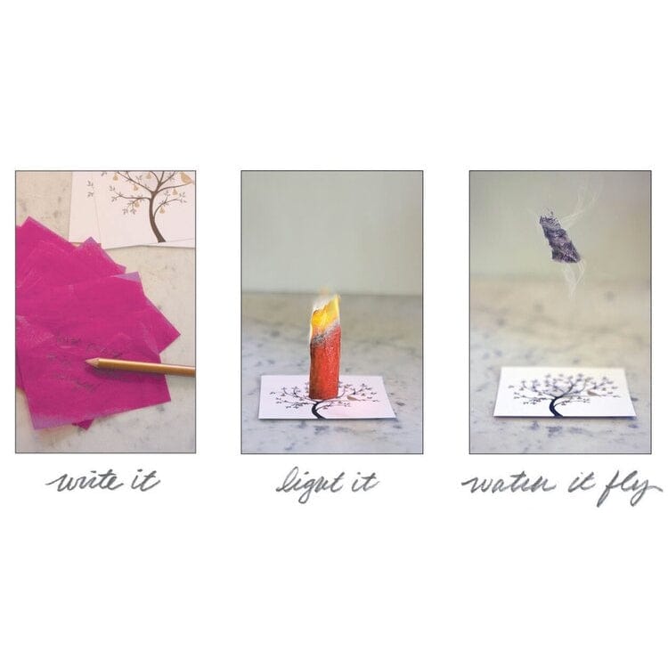 Mini Flying Wish Paper in Cactus Garden - Eco-Friendly Burning Wish Lanterns for Birthday, Wedding & Memorial Events - Perfect for Outdoor Parties, Camping & Special Celebrations