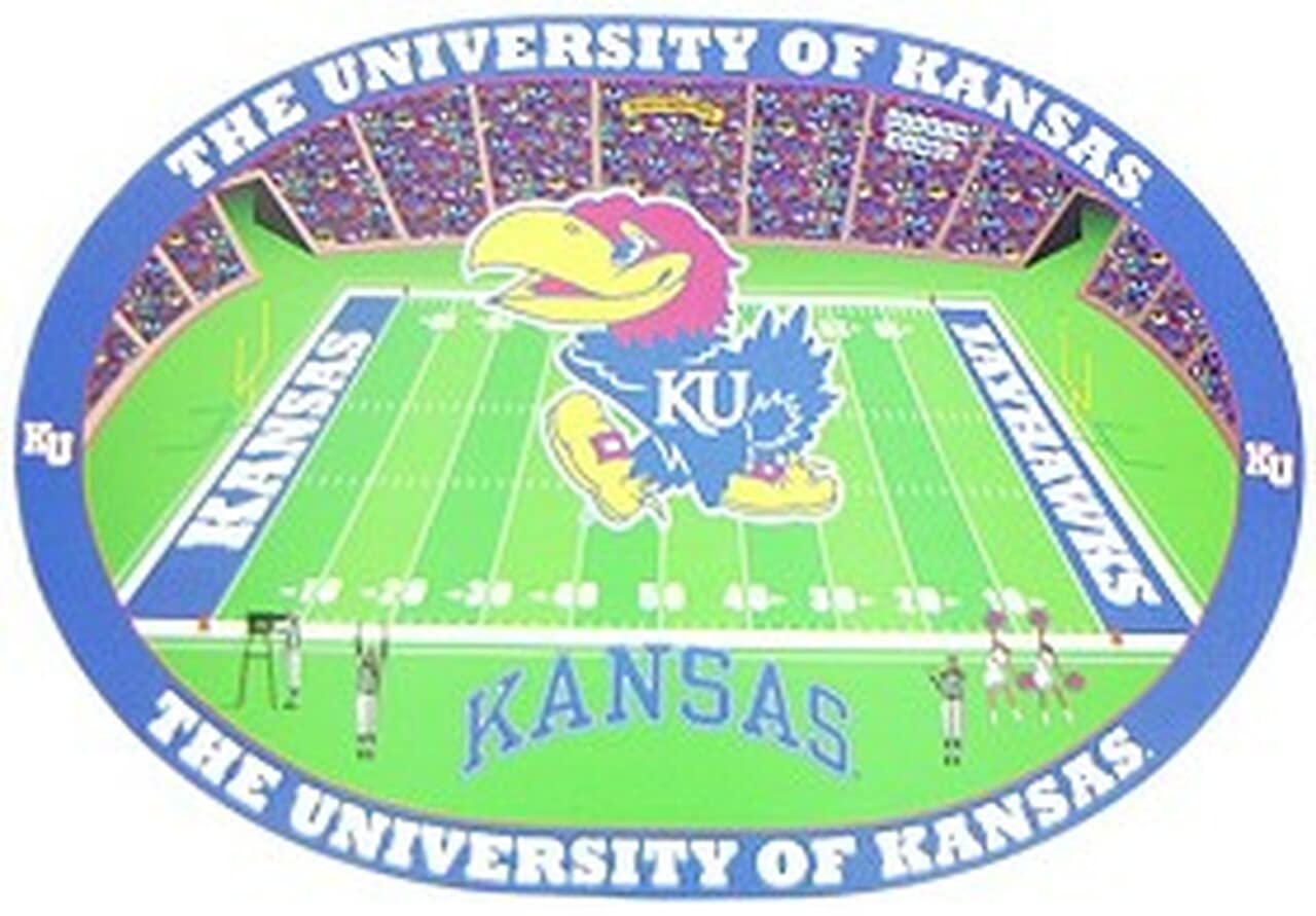 Kansas Jayhawks NCAA Team Logo Placemats Set of 4 - Durable Non-Slip Table Mats for Game Day Parties, Family Dinners & Home Decor