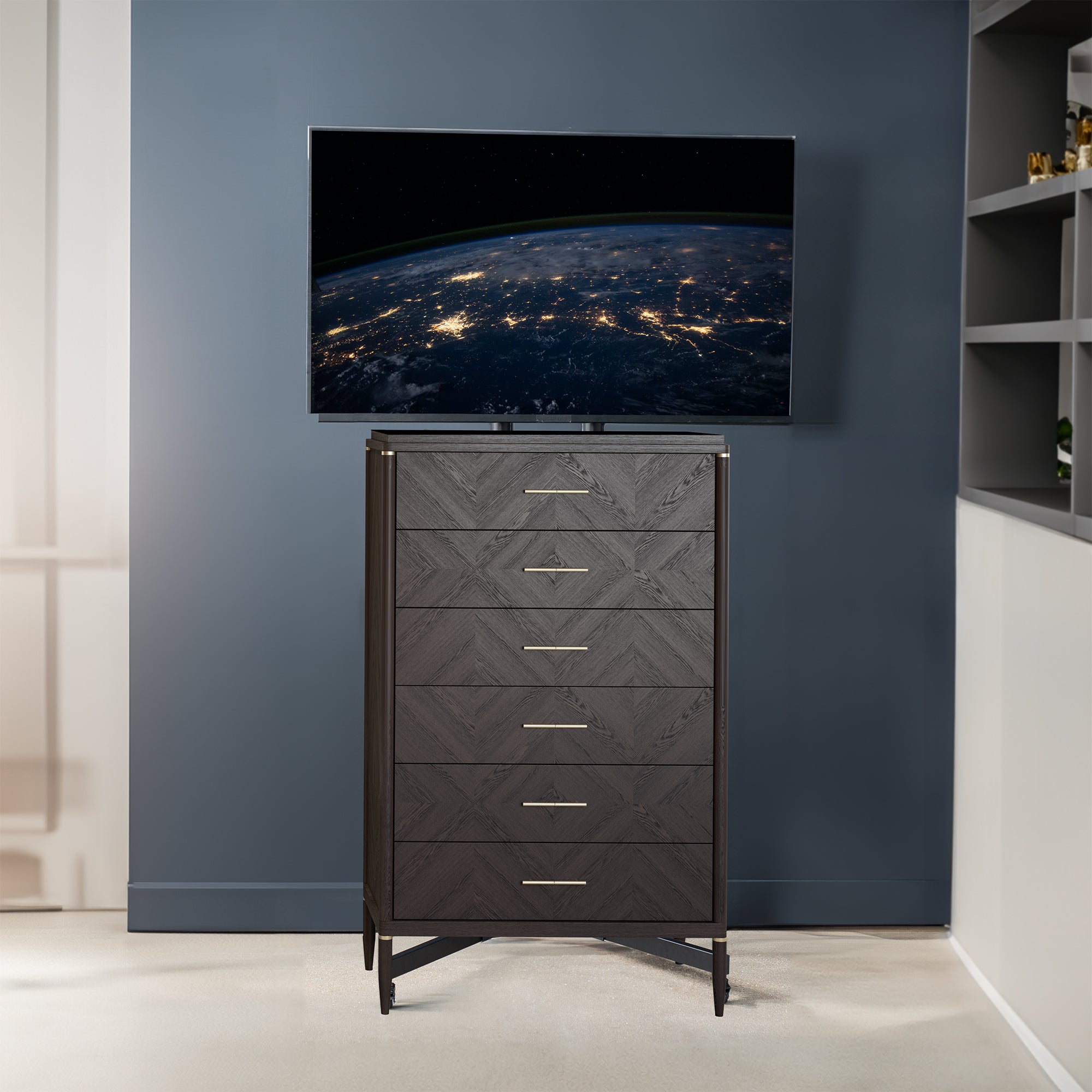 Heavy Duty Mobile TV Stand Cart for 32 to 83 Inch Screens - Adjustable Rolling TV Mount for Living Room, Bedroom, or Classroom Use