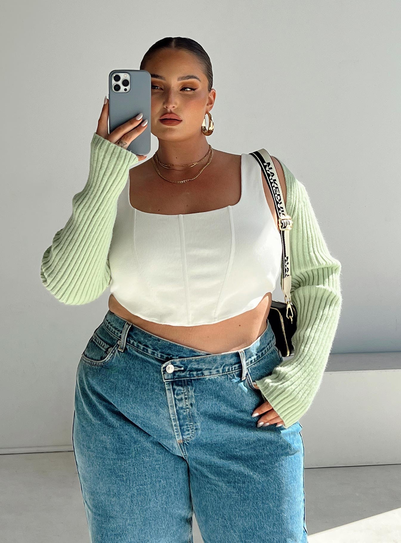 Aytan Women's Green Bolero Sweater - Elegant Curve Fit for Casual Wear & Layering