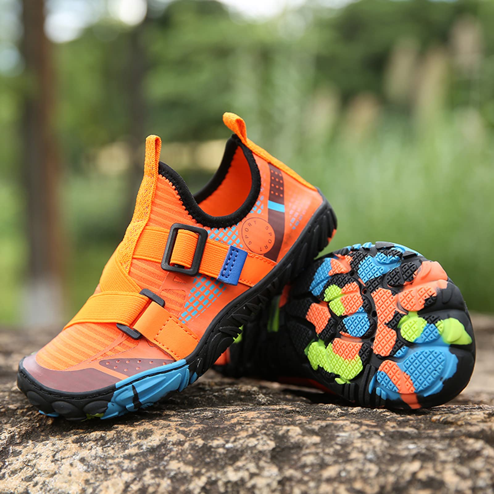 UMANPOO Kids Water Shoes for Boys & Girls - Barefoot Slip-On Sneakers for Swimming, Beach, Running, Hiking & Gym - Non-Slip Aqua Shoes for Summer Water Activities & Outdoor Sports