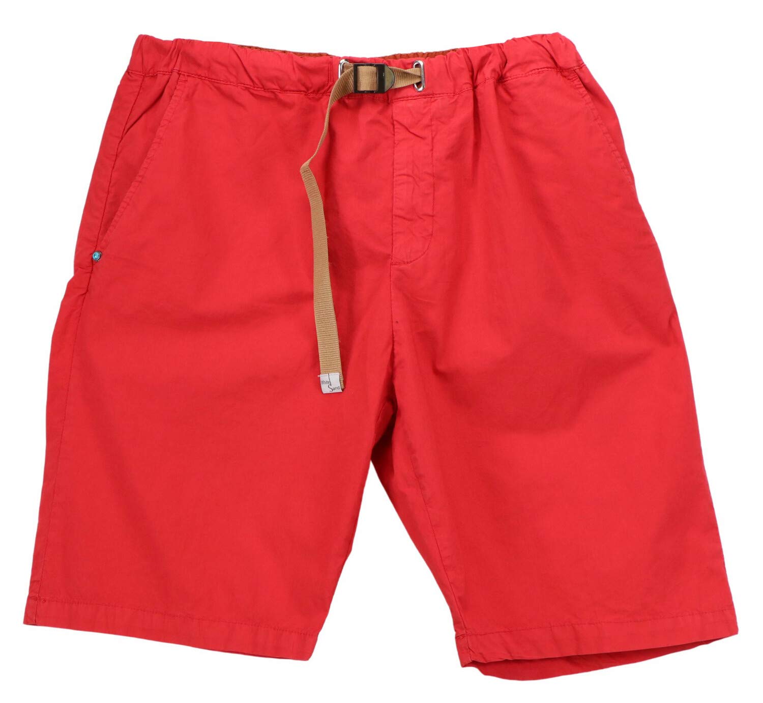 White Sand 88th Men's Stretch Cotton Shorts with Elastic Waistband - Comfortable Casual Summer Shorts for Outdoor Activities, Beach, and Lounge Wear
