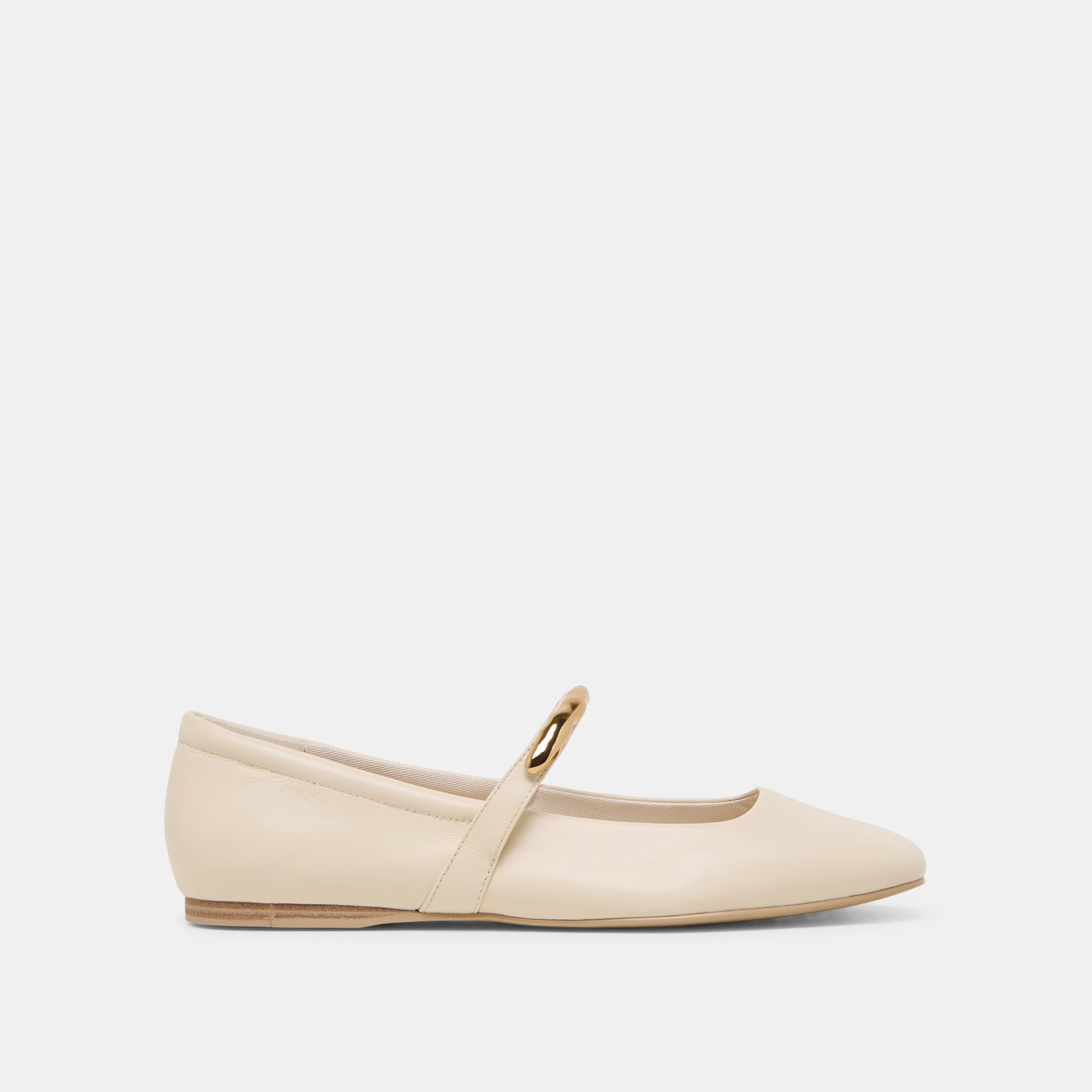 RADYA Women's Ballet Flats - Genuine Leather Comfort Shoes for Casual Wear & Office | Soft Creme Color Slip-On Flats for Everyday Style & Comfort
