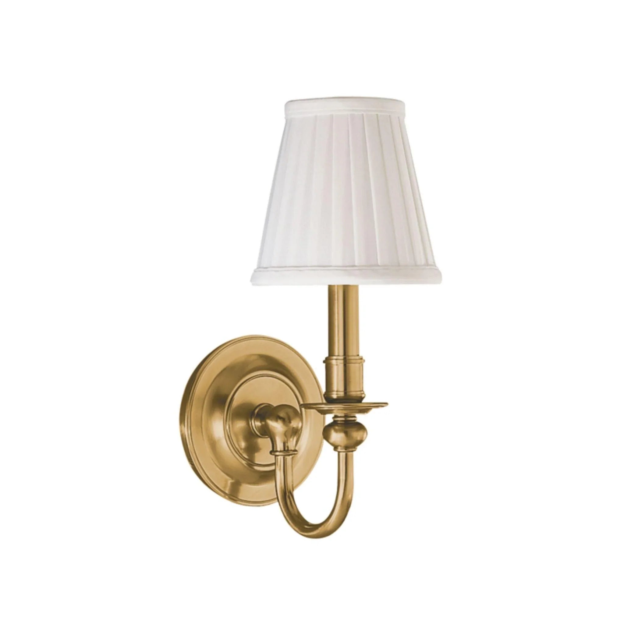 Beekman Traditional Wall Sconce with Pleated Shade - Vintage Style Lighting Fixture for Bedroom, Living Room & Hallway Decor