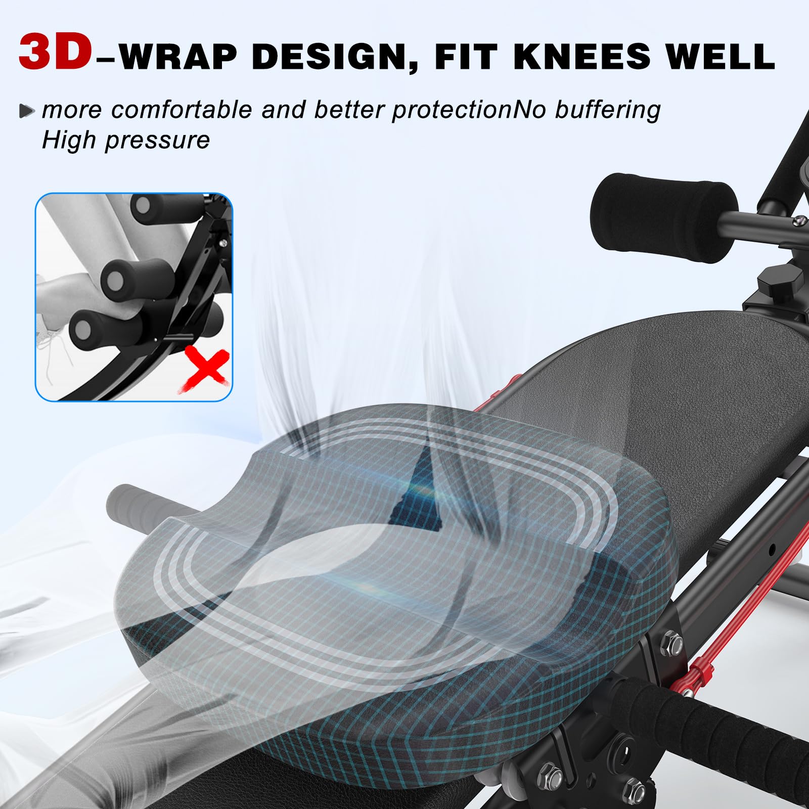 BEKING Adjustable Ab Trainer Machine - Foldable Ab Cruncher for Core Strength Training & Home Gym Workouts | Perfect for Abs, Obliques & Full-Body Exercises at Home