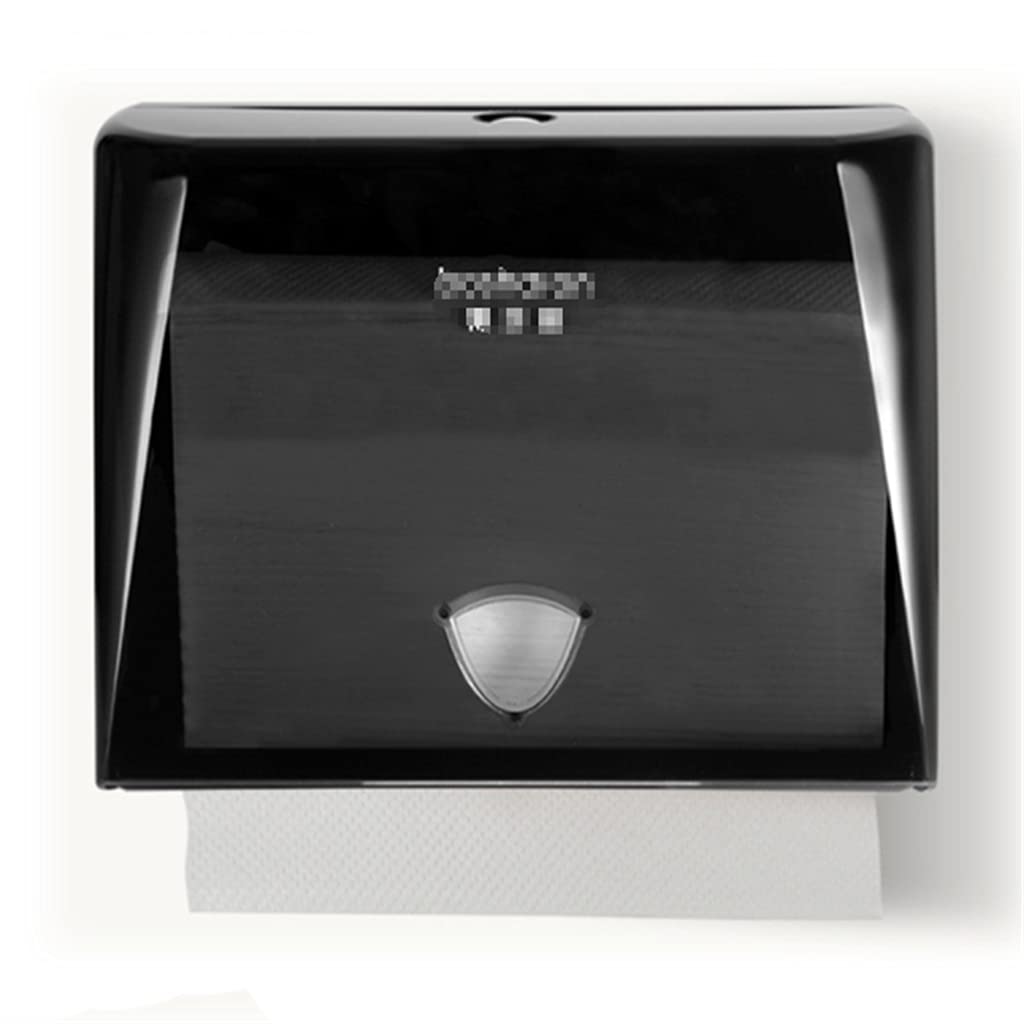 DMLZB Black Wall Mount Paper Towel Dispenser - C Fold & Multifold Commercial Grade Hand Towel Holder for Bathroom, Kitchen, Office & Restaurant Use