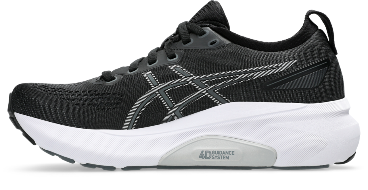 ASICS Women's GEL-Kayano 31 Wide Running Shoes - Black/Pure Silver - Stability & Cushion for Road Running, Jogging, Gym Workouts