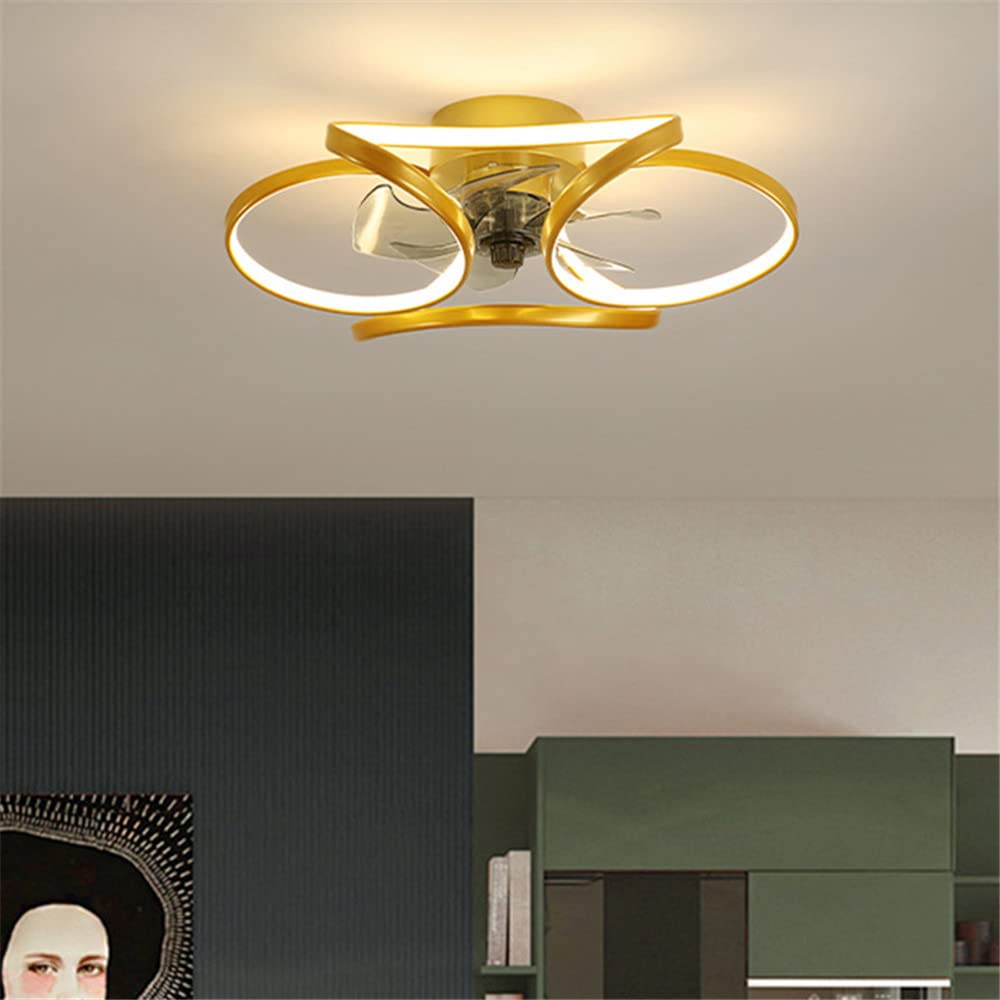 Modern LED Ceiling Fan with Remote Control - 3 Speed Quiet Dimmable Light, 5 Blade Bedroom Ceiling Fan with LED Lighting - Perfect for Bedroom, Living Room & Home Office
