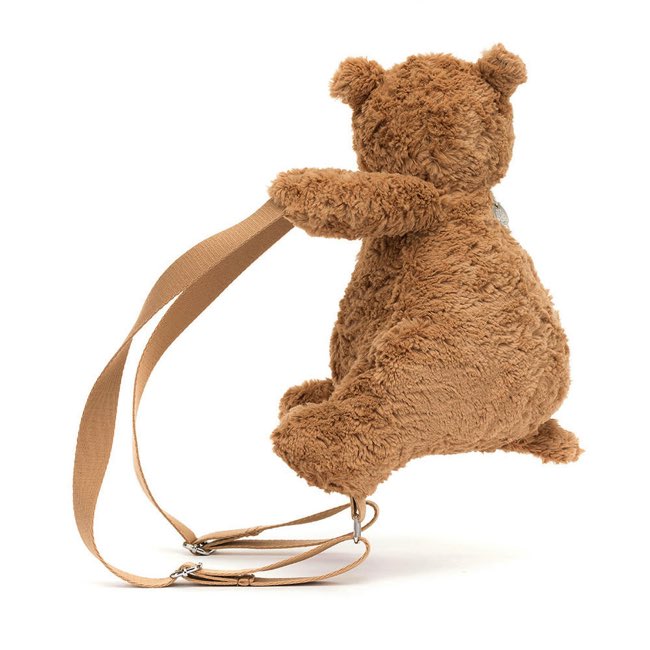 Jellycat Bartholomew Bear Plush Backpack for Kids & Adults - Soft & Cute Teddy Bear Bookbag for School, Travel, and Everyday Use