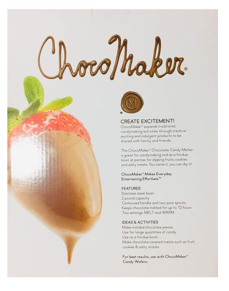 ChocoMaker Inc. Dress My Cupcake Chocolate Melter - Electric Candy Melting Pot for Baking, Cake Decorating & DIY Chocolate Making - Perfect for Home, Party & Gift Ideas