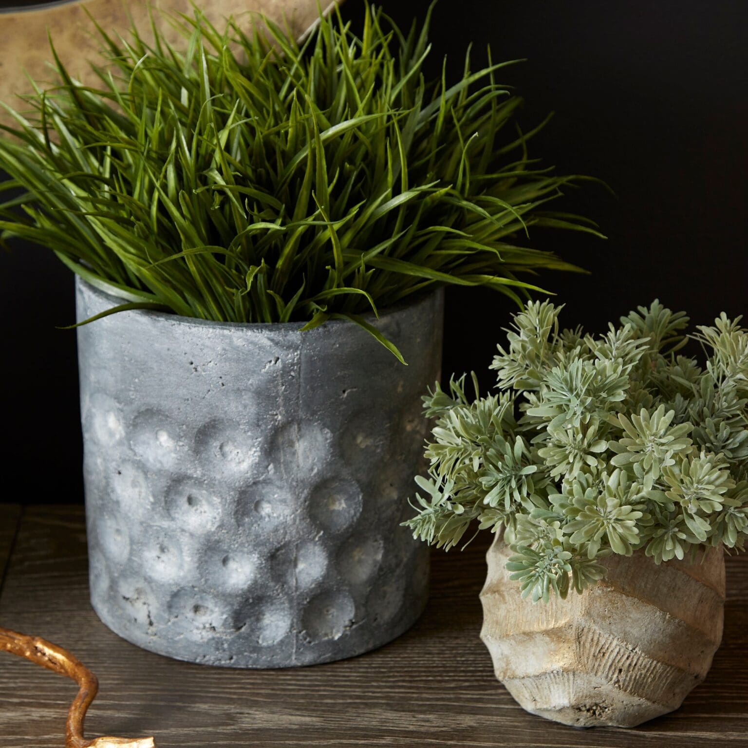 Cyan Design 11052 Potomac Planter - Small Pewter Gray Indoor/Outdoor Flower Pot for Home Decor, Patio & Garden Planting