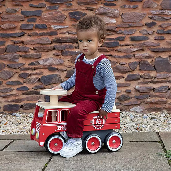Kids Ride On Fire Truck Toy - 12V Battery Powered Fire Engine with Lights & Sounds - Perfect for Outdoor Play, Birthday Gifts & Pretend Play for Toddlers