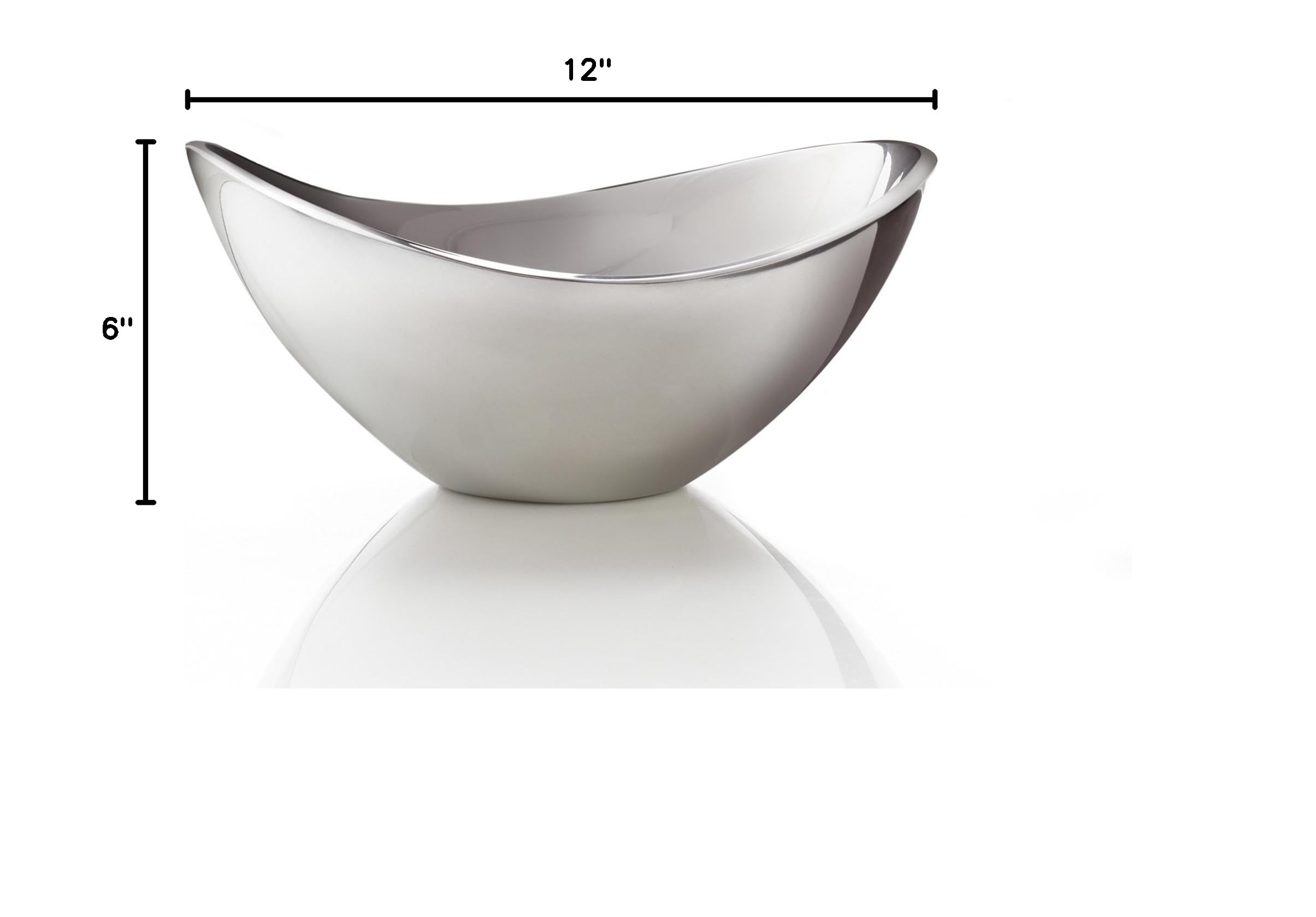 Nambe 11-inch Butterfly Bowl - Elegant Metal Alloy Serving Bowl for Entertaining, Contemporary Tableware with Graceful Curves, Temperature Retaining - Oven & Freezer Safe, Decorative Kitchen Centerpiece for Dinner Parties, Holiday Gatherings & Home Decor